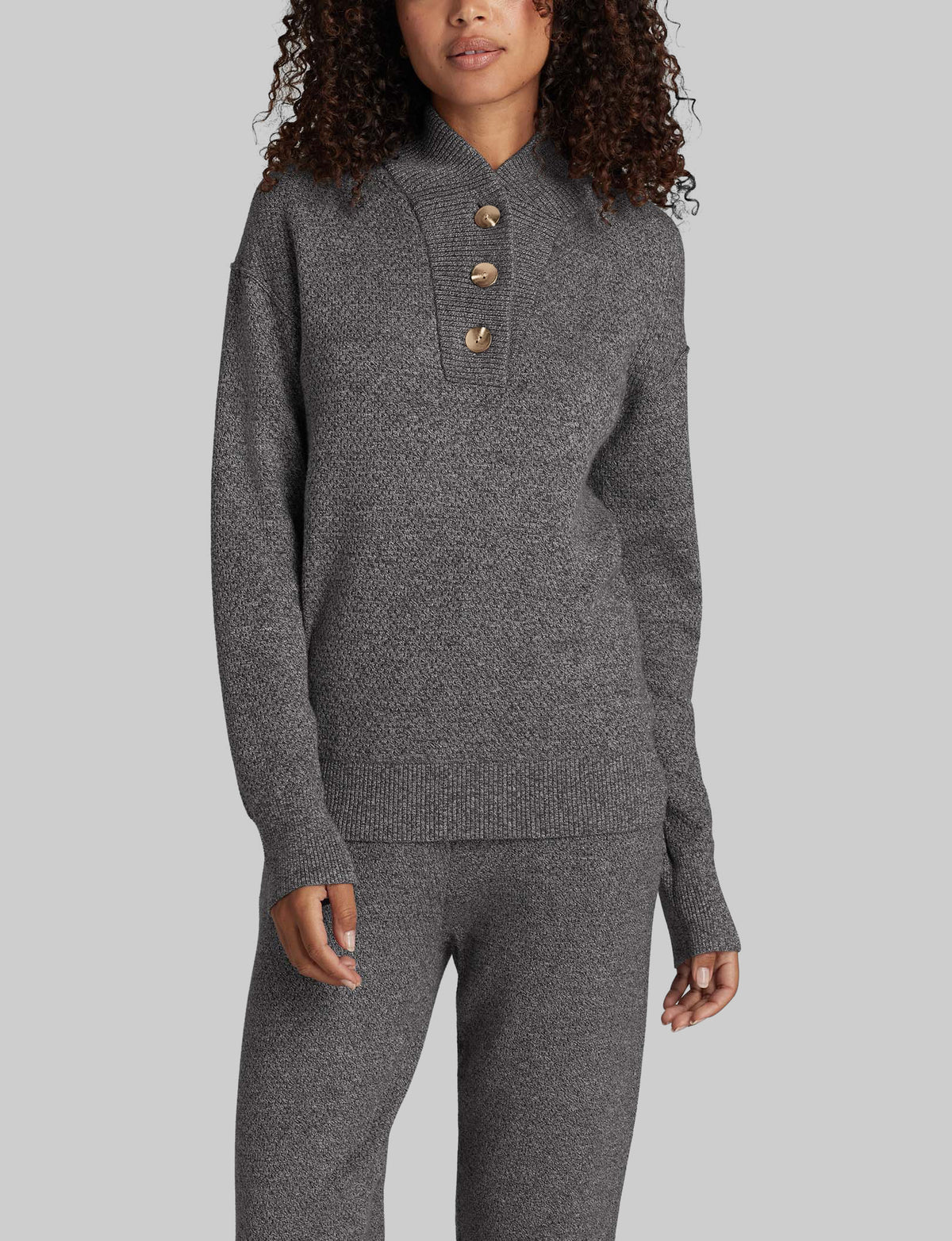 Women's Sweater Lounge Henley Shirts