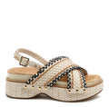 Women's Pace Platform Raffia Sandals In Shell