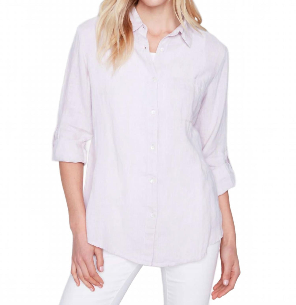 Jacquard Blouse In Lavender