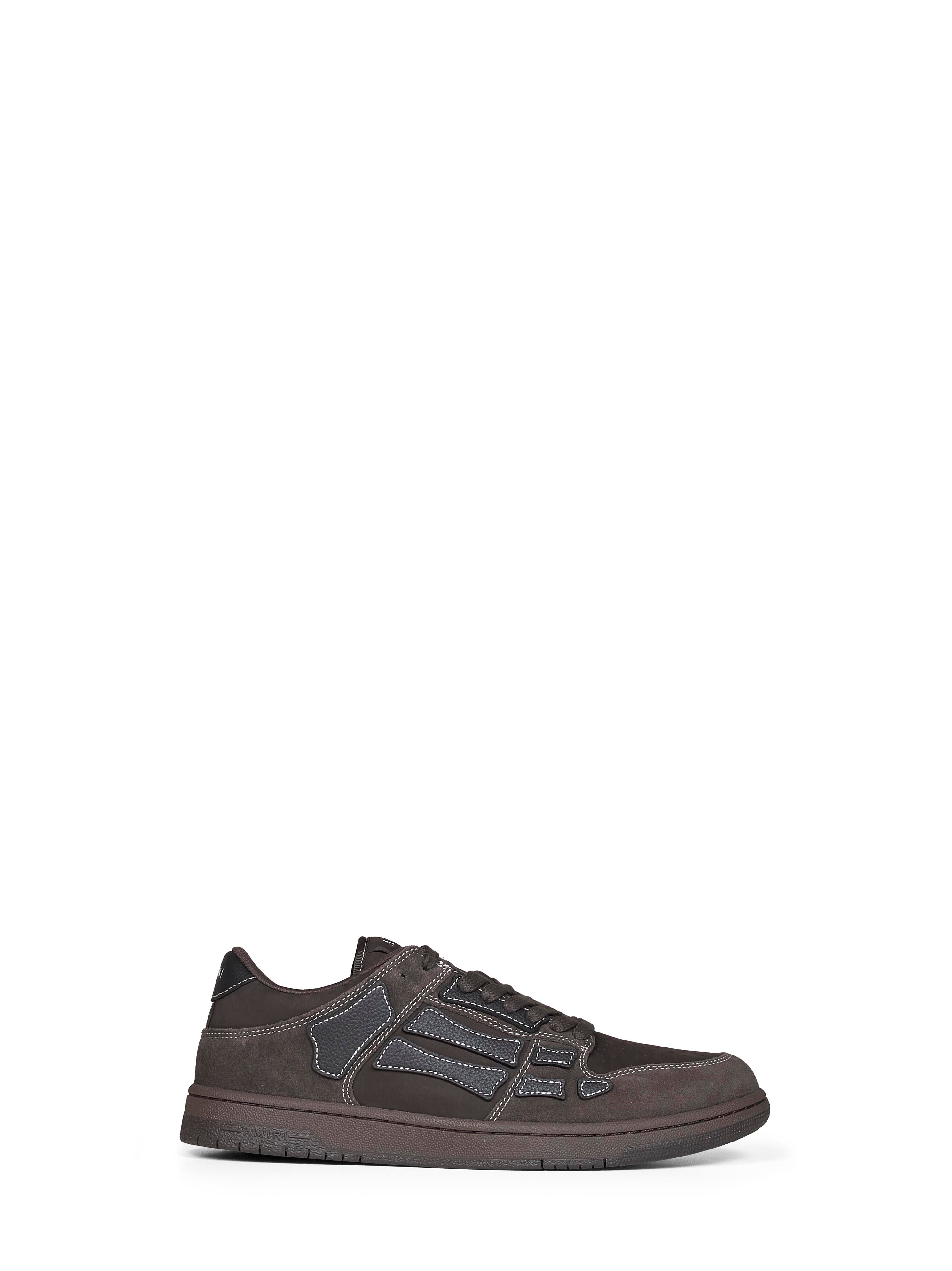Amiri Men Brown Suede Skel Top Low Sneakers