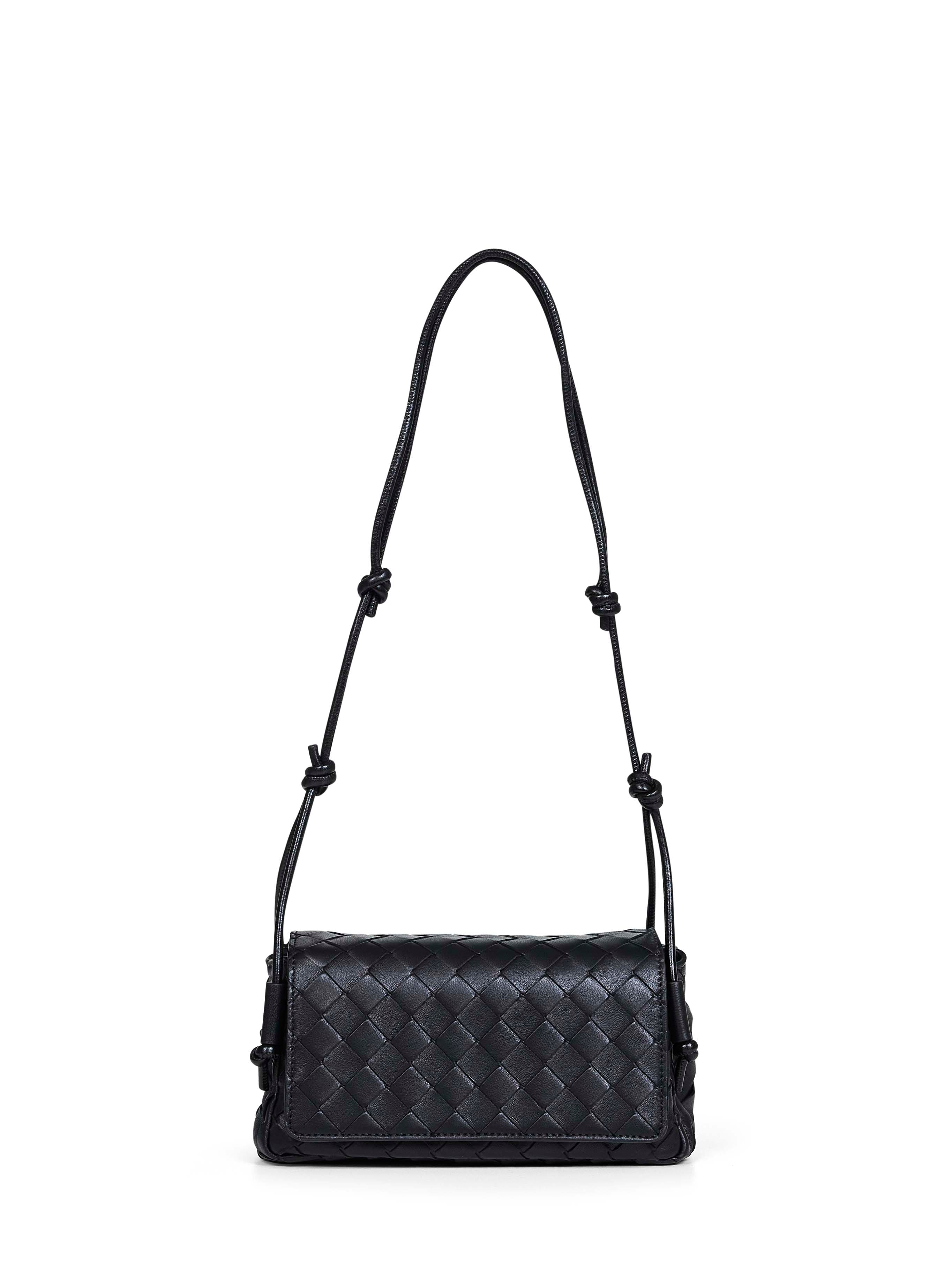 Bottega Veneta Women Black Notturno Crossbody Bag