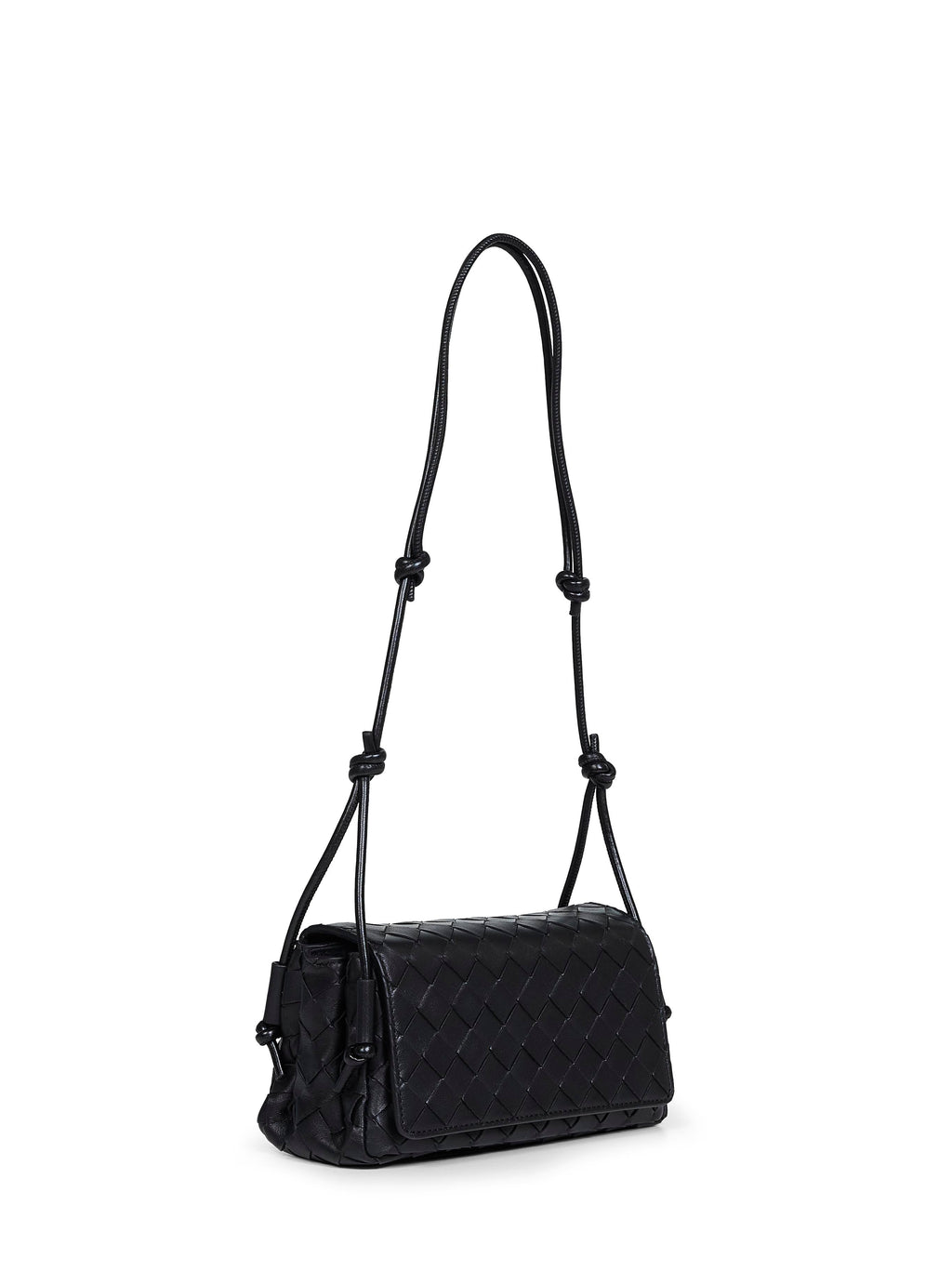 Bottega Veneta Women Black Notturno Crossbody Bag