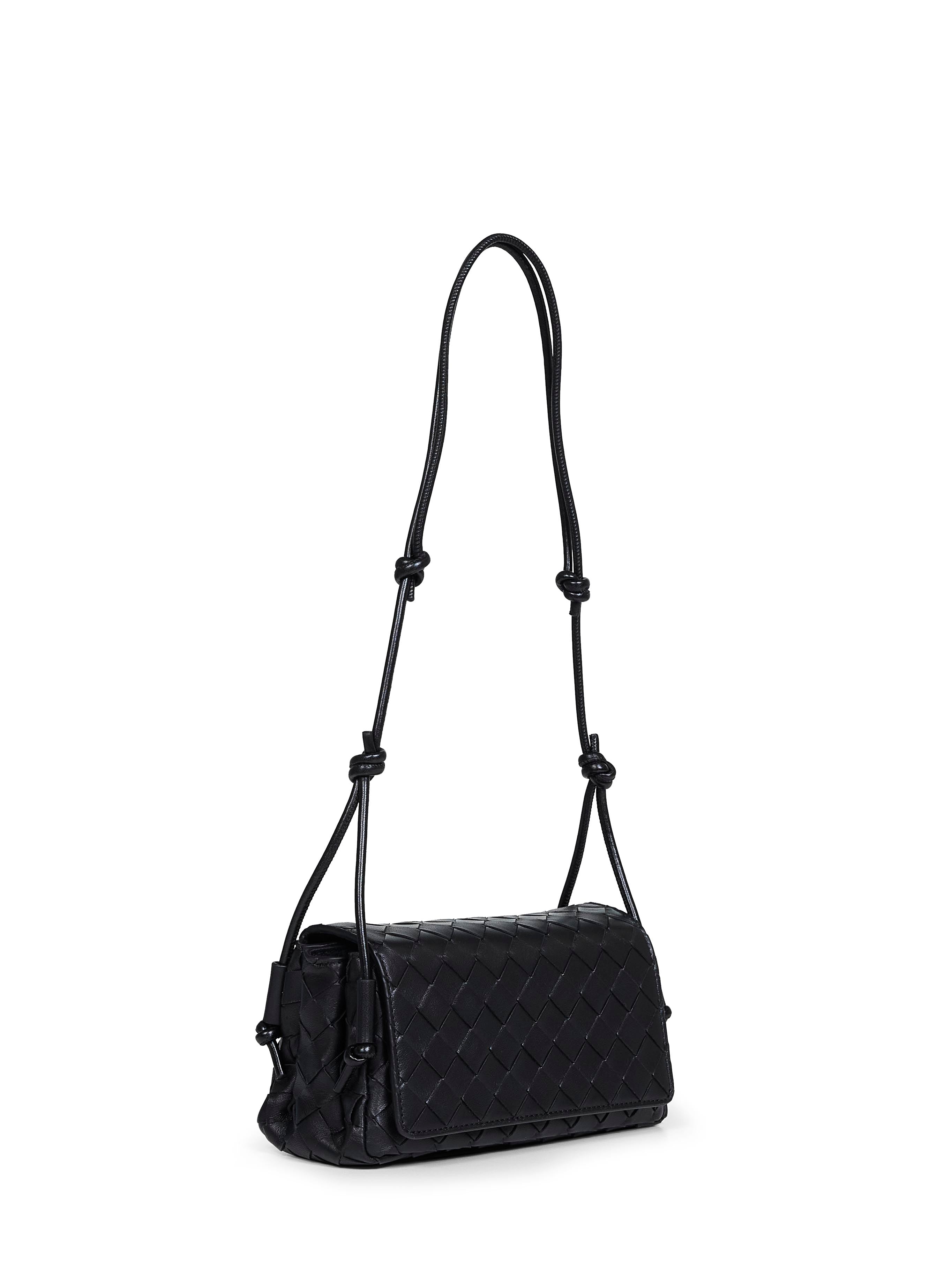 Bottega Veneta Women Black Notturno Crossbody Bag