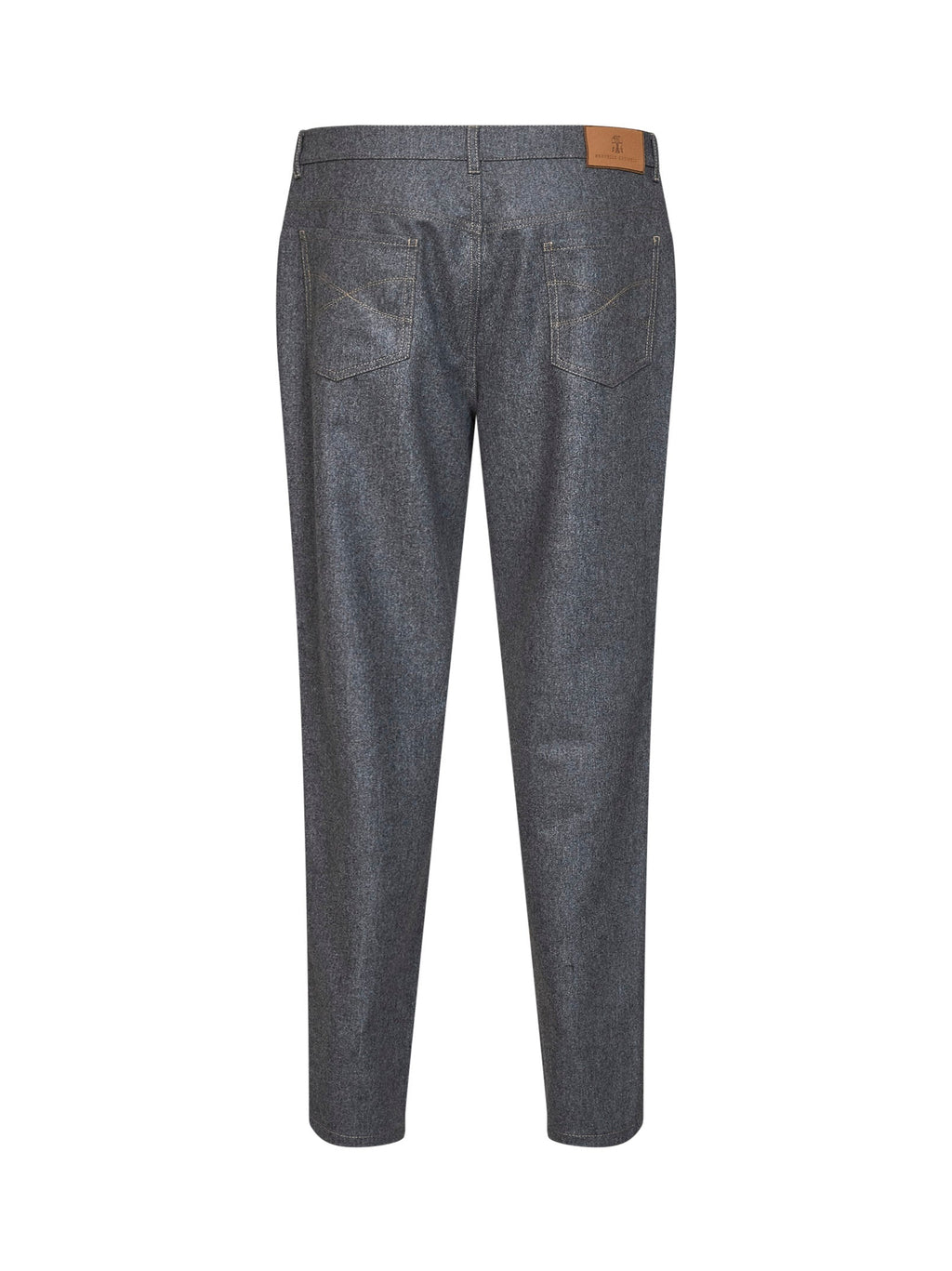 Brunello Cucinelli Men Medium Grey Virgin Wool Flannel Five-Pocket Trousers