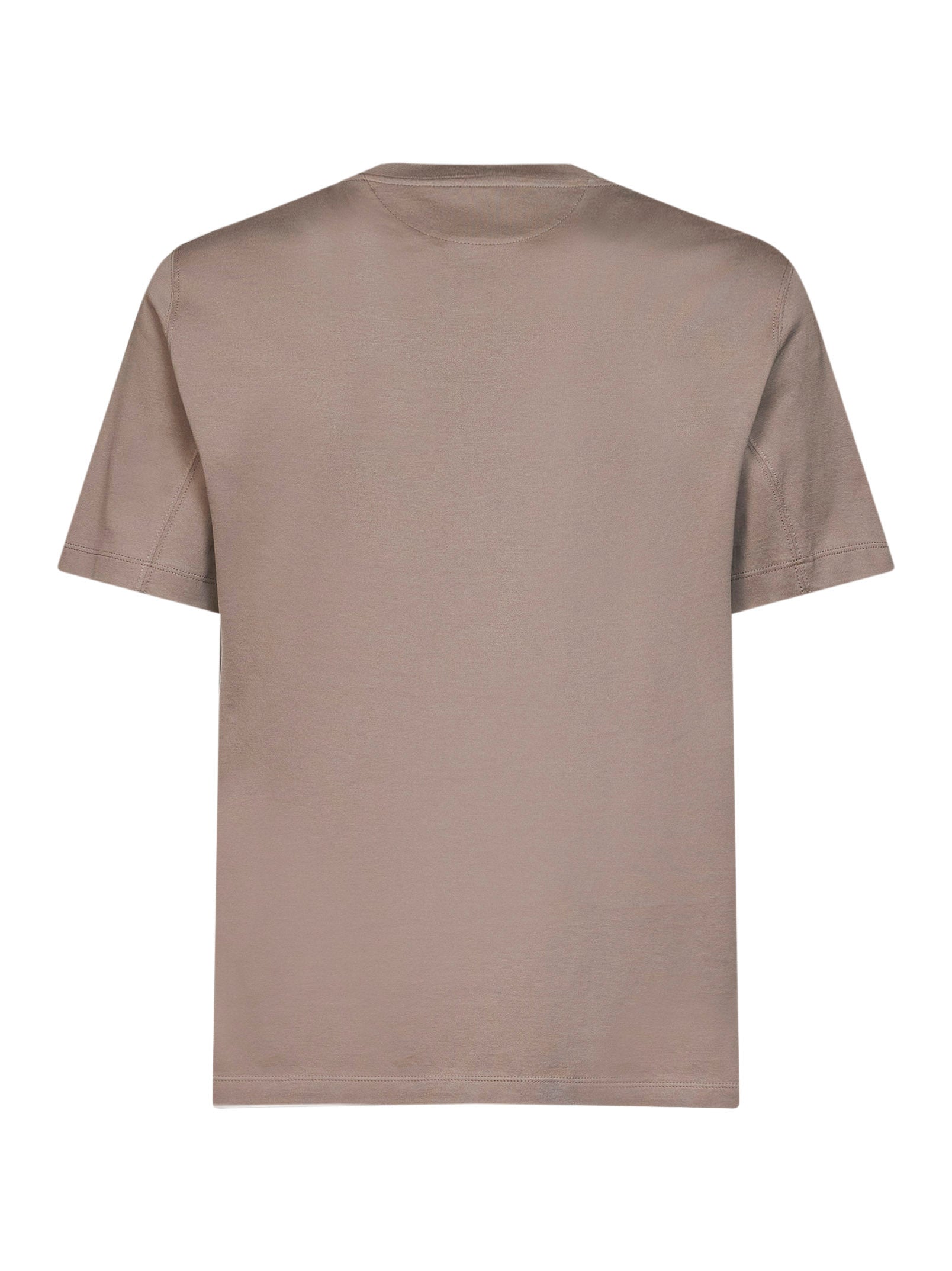 Brunello Cucinelli Men Rock Cotton Jersey Logo Crewneck T-Shirt