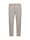 Brunello Cucinelli Men Marble Grey Garment-Dyed Lightweight Comfort Denim Iconic Fit Jeans