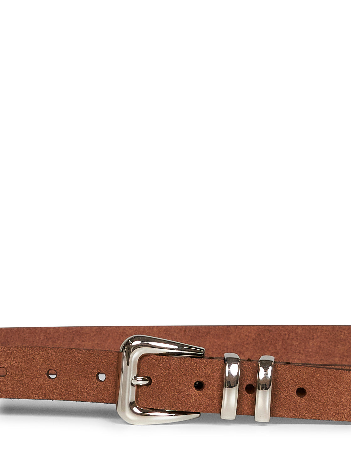 Brunello Cucinelli Men Brown Reversed Calfskin Leather Belt