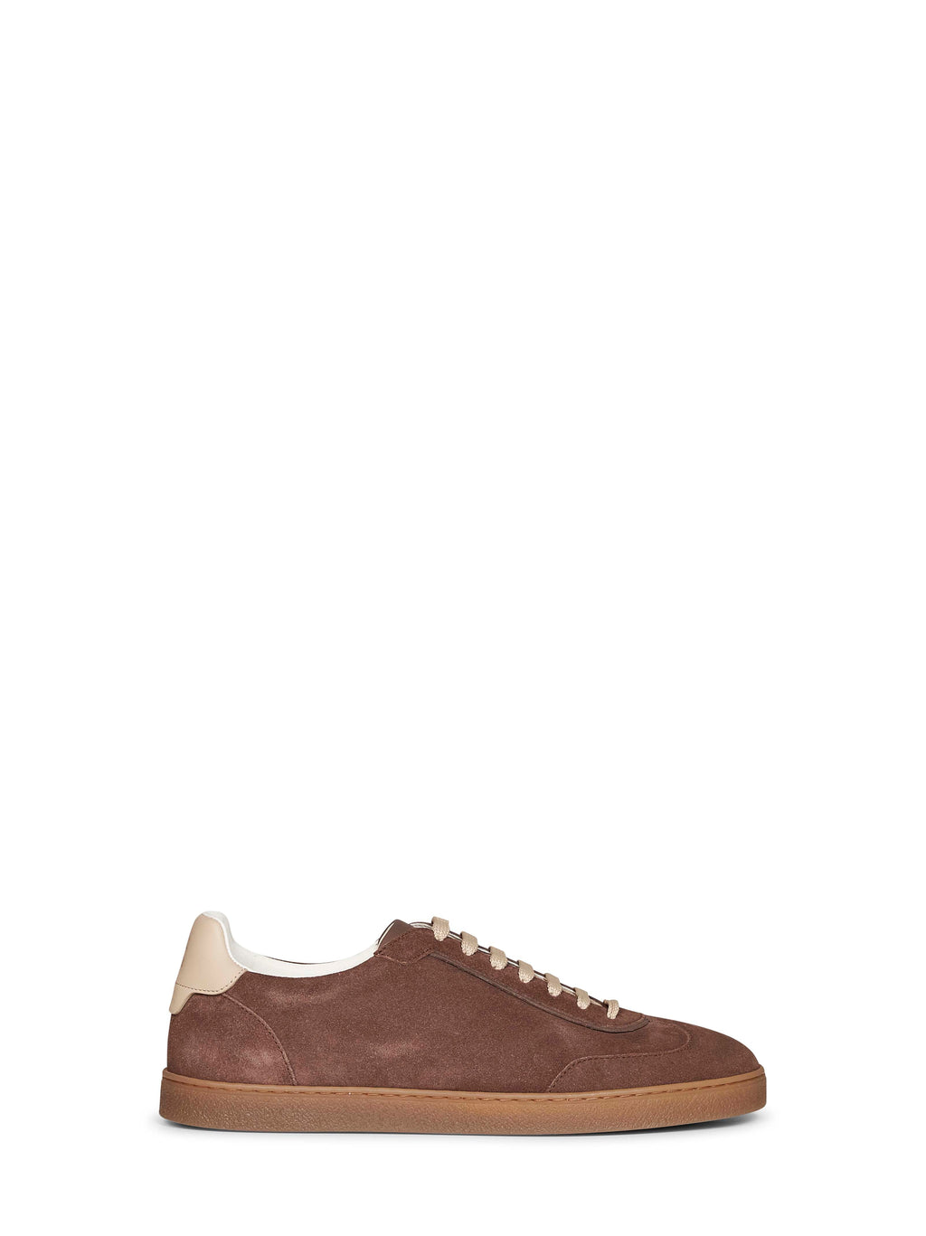 Brunello Cucinelli Men Mud Suede Sneakers