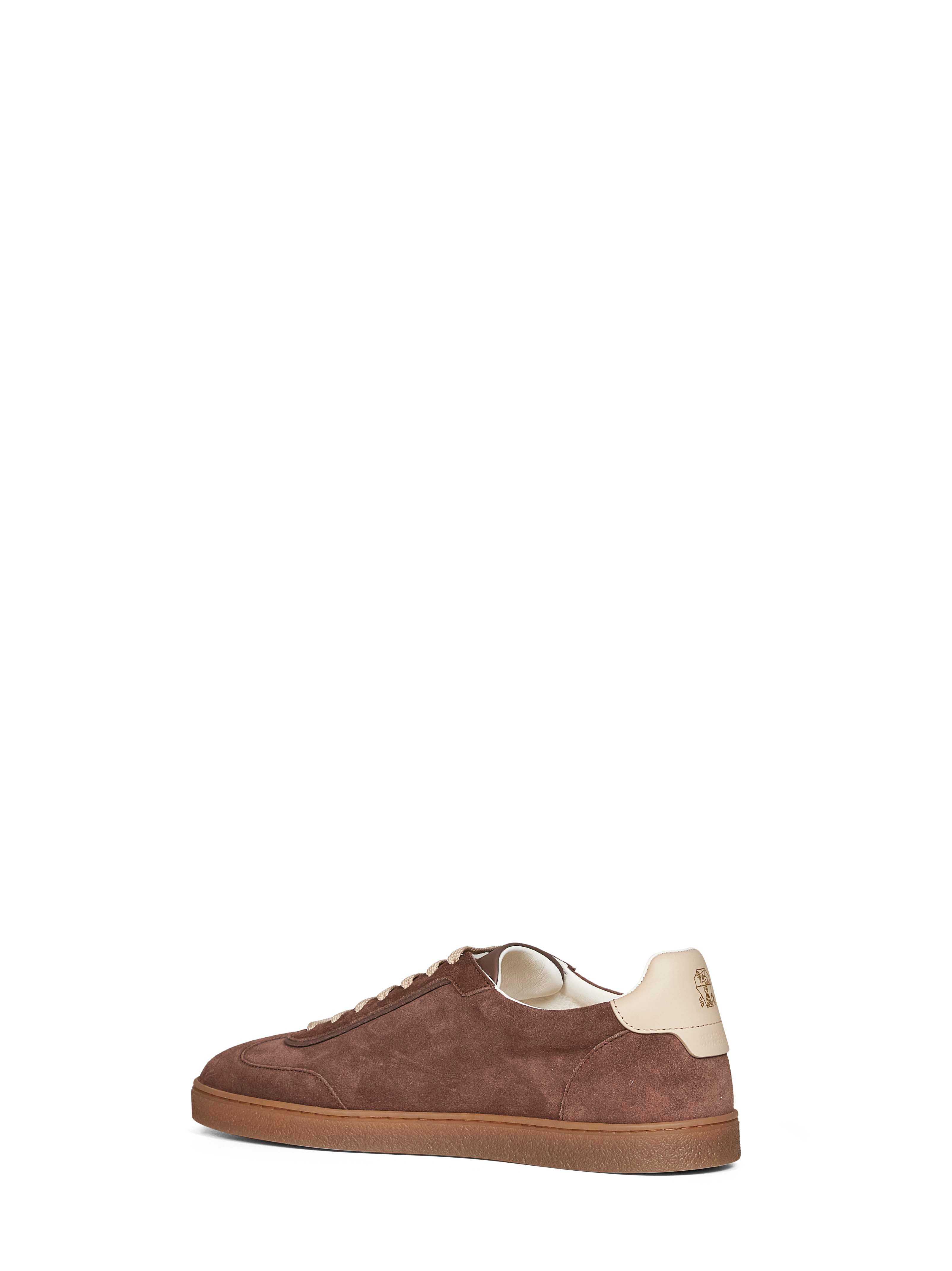 Brunello Cucinelli Men Mud Suede Sneakers
