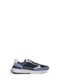 Brunello Cucinelli Men Blue Nubuck And Suede Sneakers