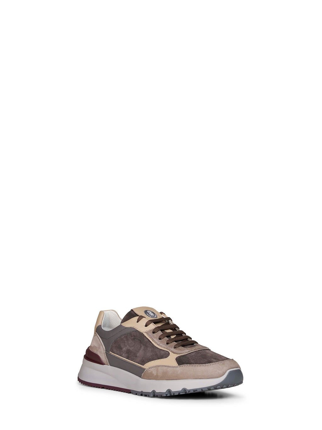 Brunello Cucinelli Men Anthracite Nubuck And Suede Sneakers