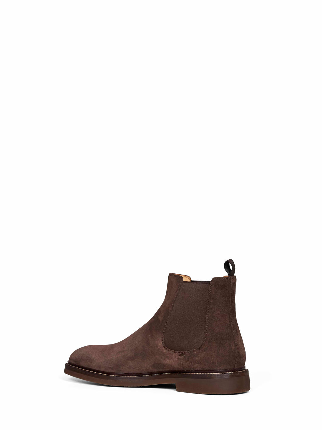 Brunello Cucinelli Men Mocha Suede Chelsea Ankle Boots
