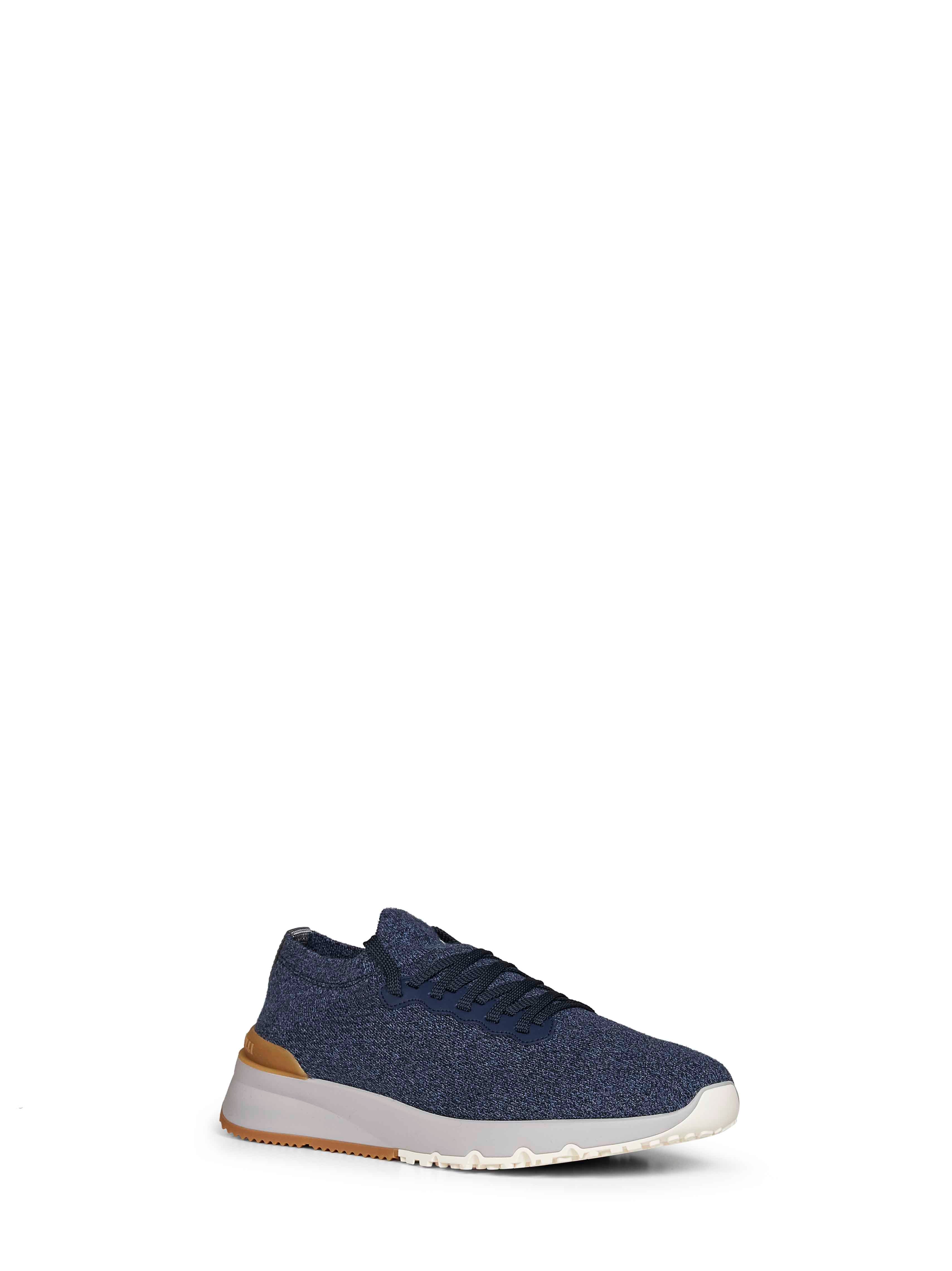 Brunello Cucinelli Men Denim Wool Knit Runners