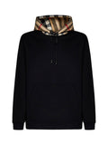 Burberry Men Checked Cotton Hoodie