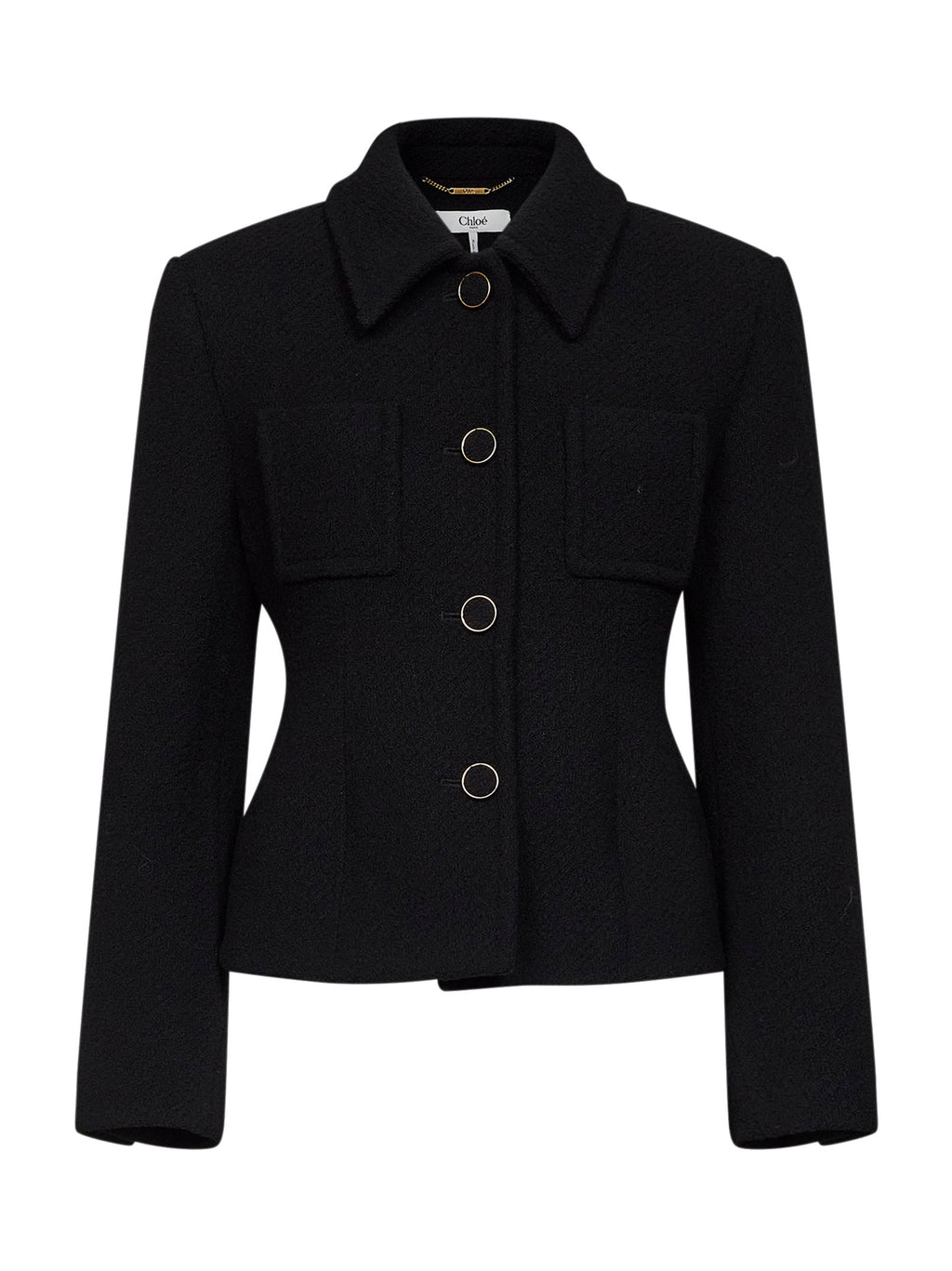Chloé Women Black Wool Blend Bouclette Jacket