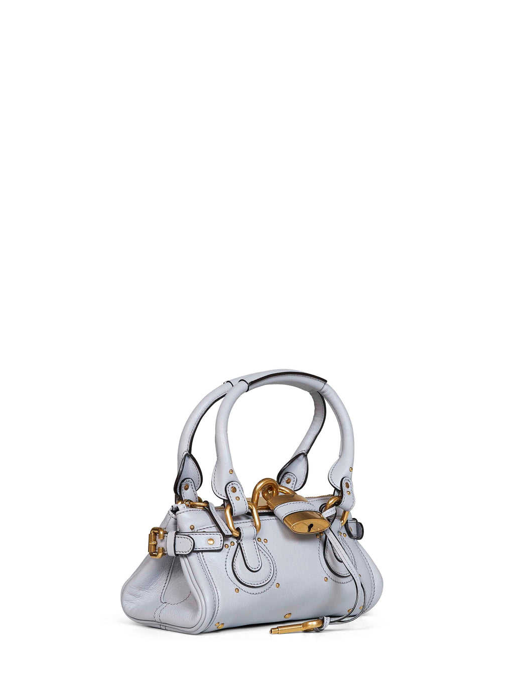 Chloé Women Greyish Blue Paddington Small Handbag
