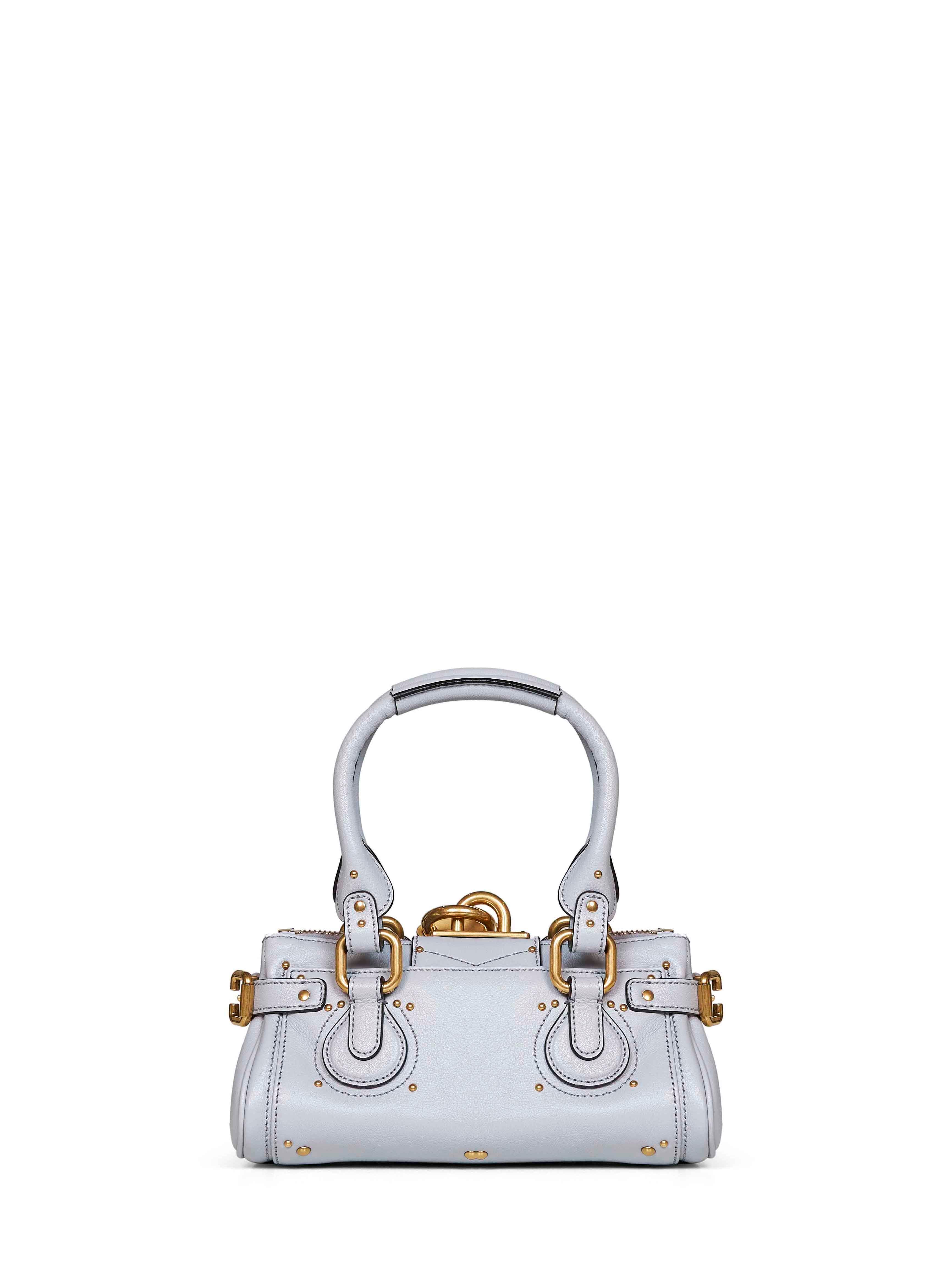 Chloé Women Greyish Blue Paddington Small Handbag
