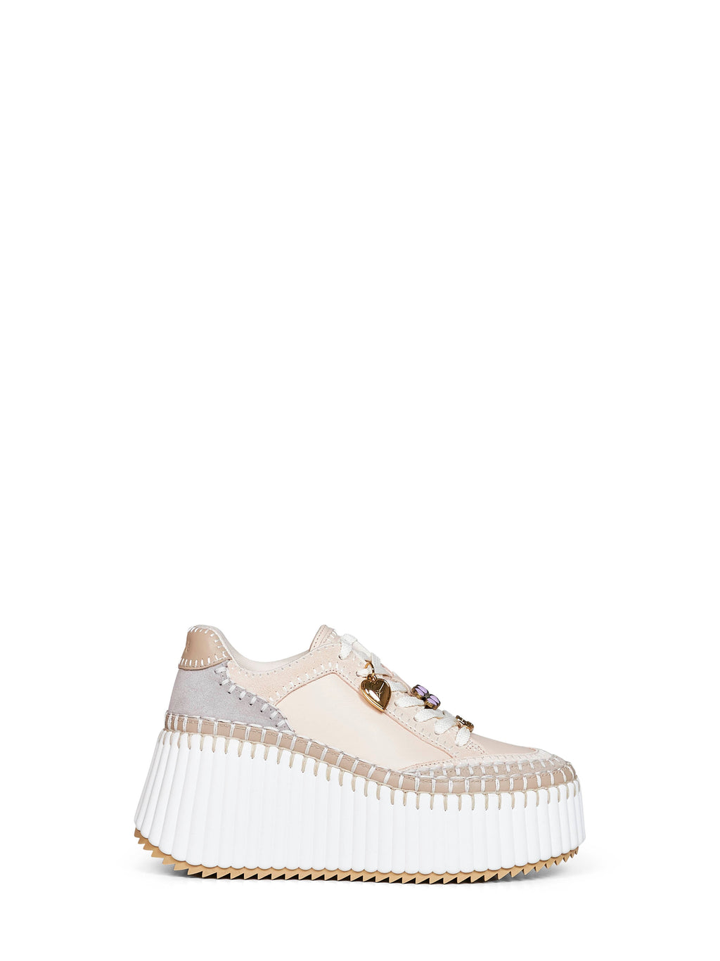 Chloé Women Dove Grey Nama Wedge Sneakers