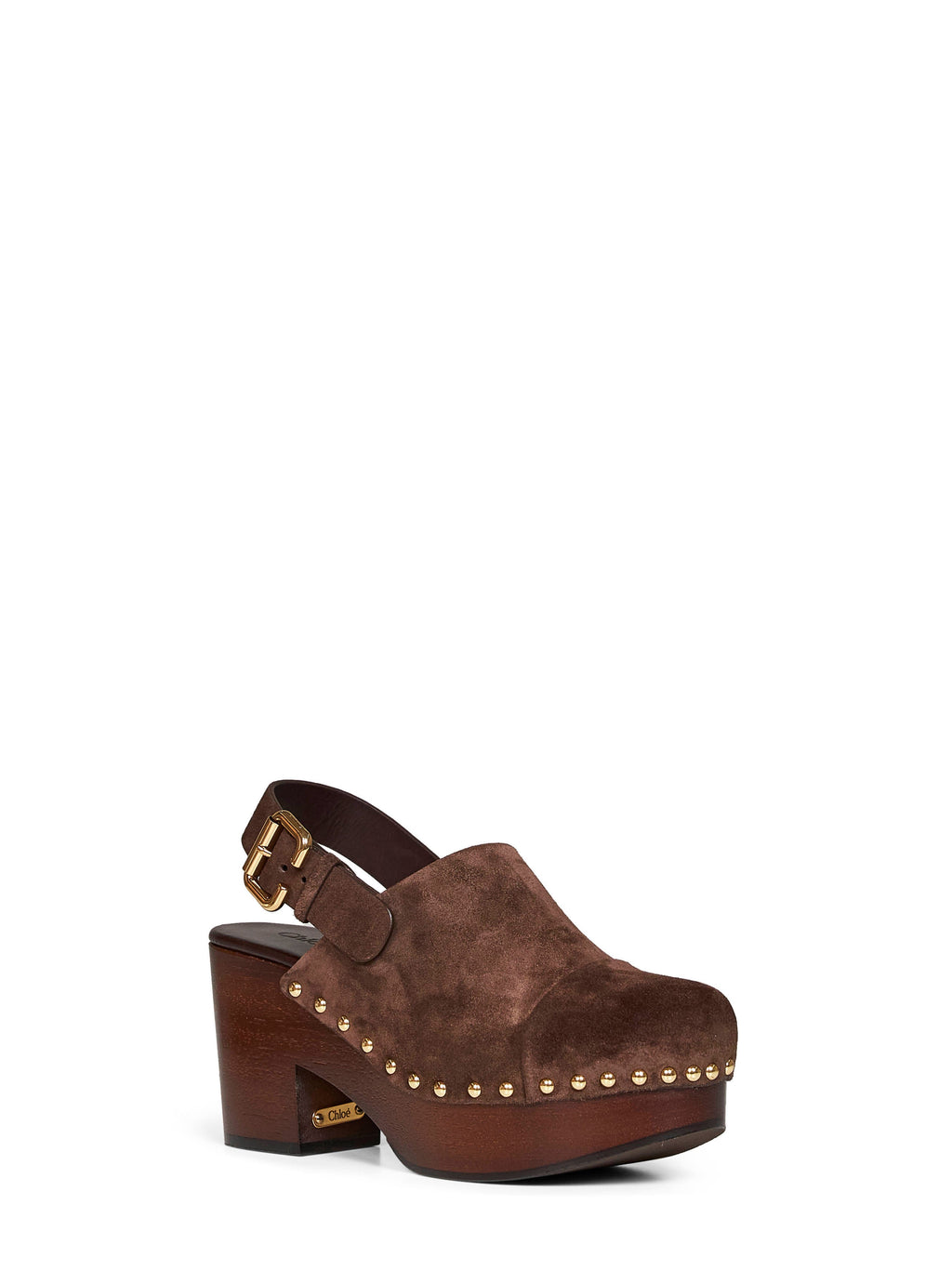 Chloé Women Chocolate Brown Jeannette Wedge Clogs