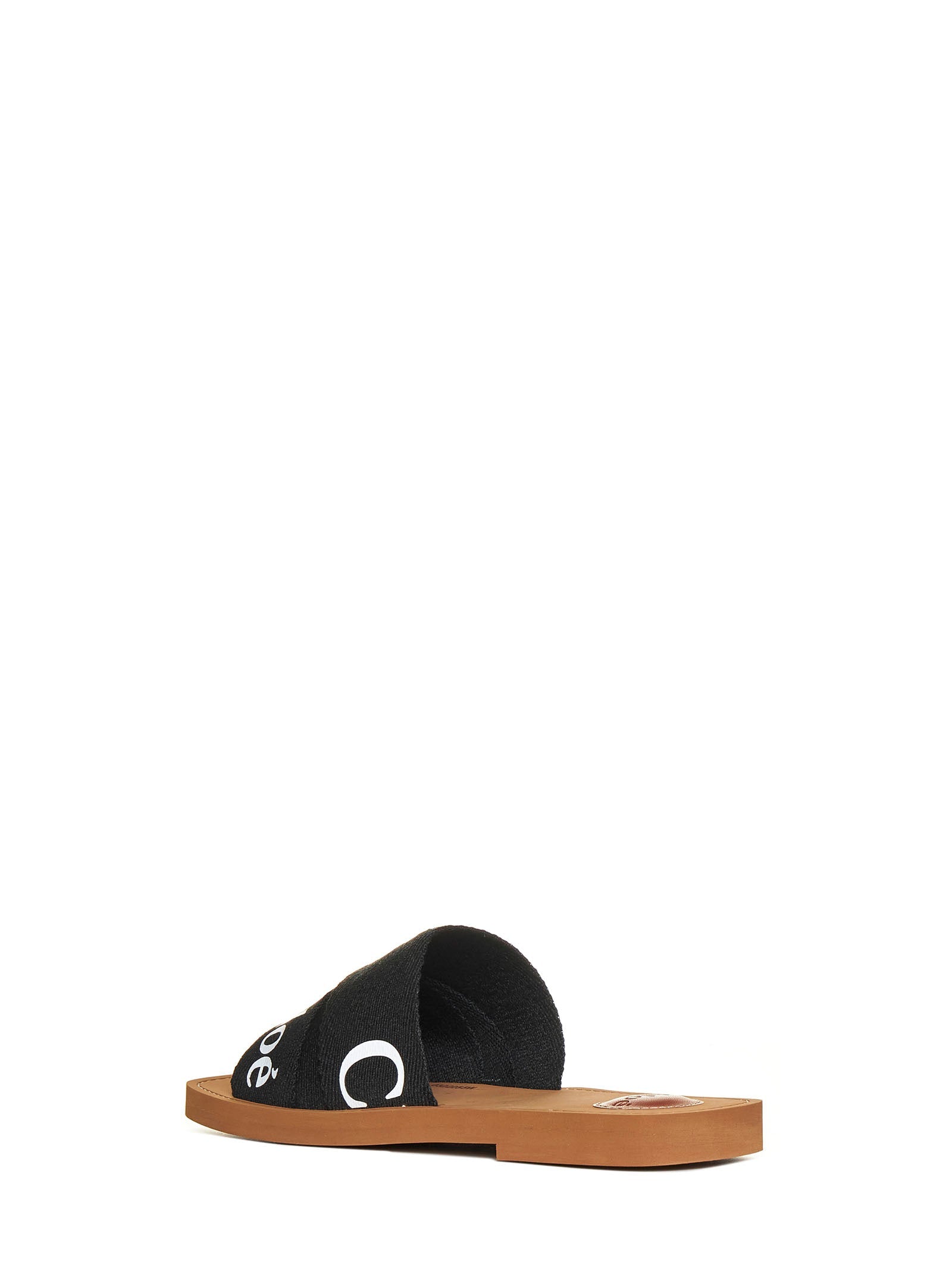 Chloé Women Woody Linen Flat Sandals
