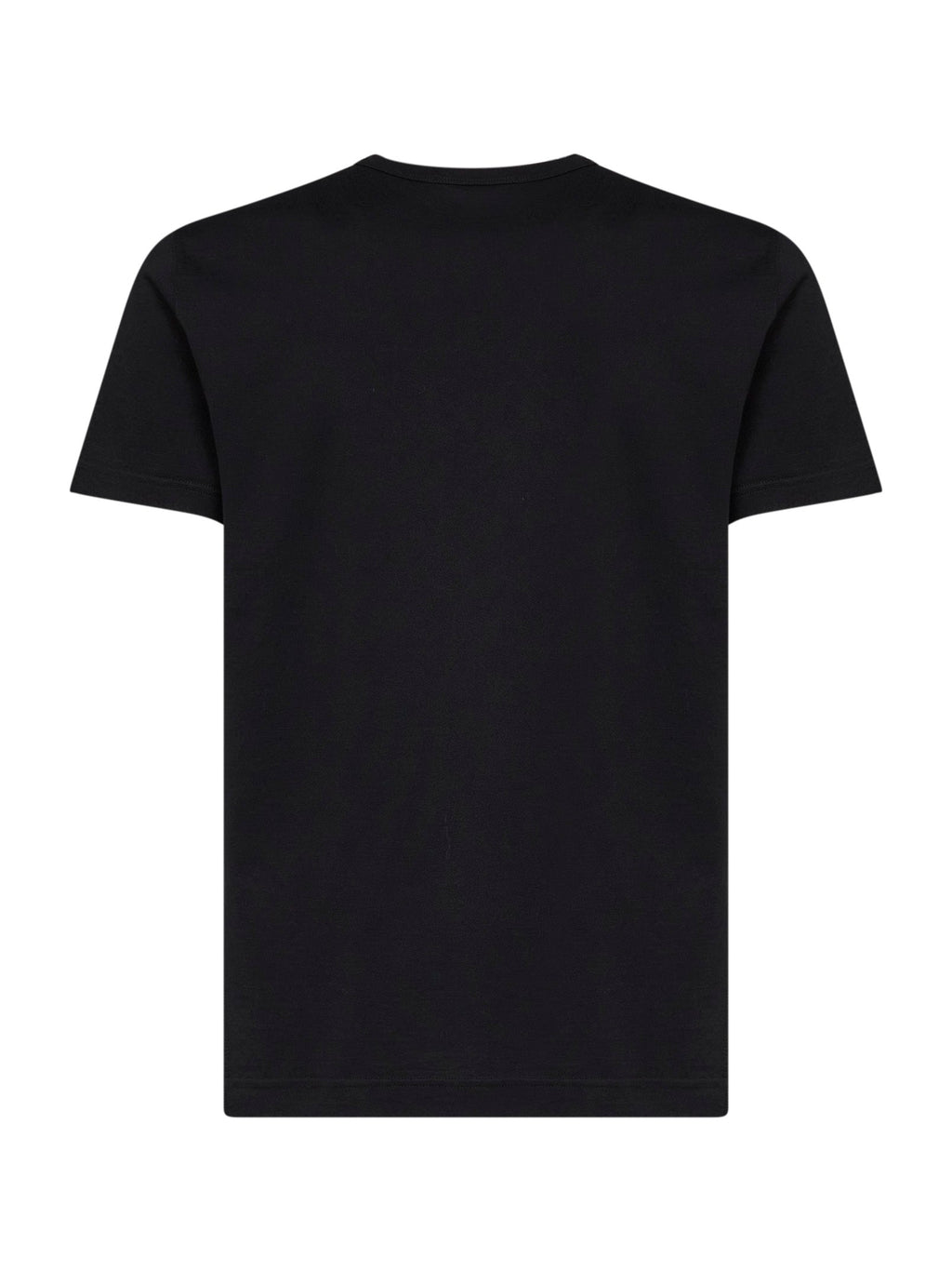 Dolce & Gabbana Men Black Cotton Jersey Embroidered T-Shirt