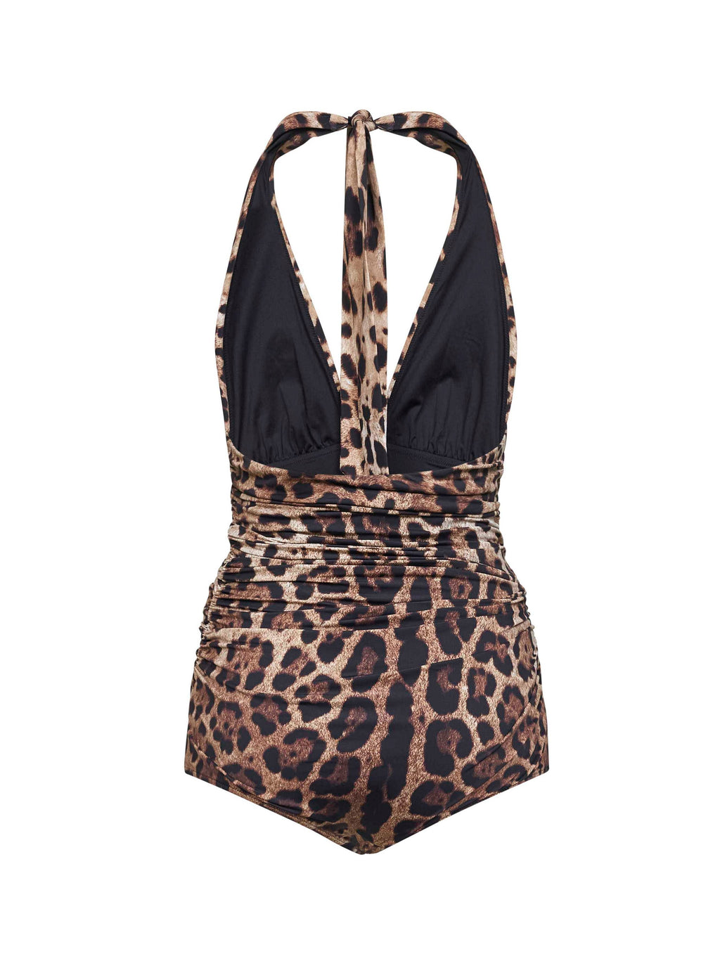 Dolce & Gabbana Women Leopard Printed Sensitive Fabric One-Piece Swimsuit
