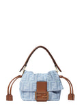Fendi Women Light Blue Mamma Baguette Small Mini Bag