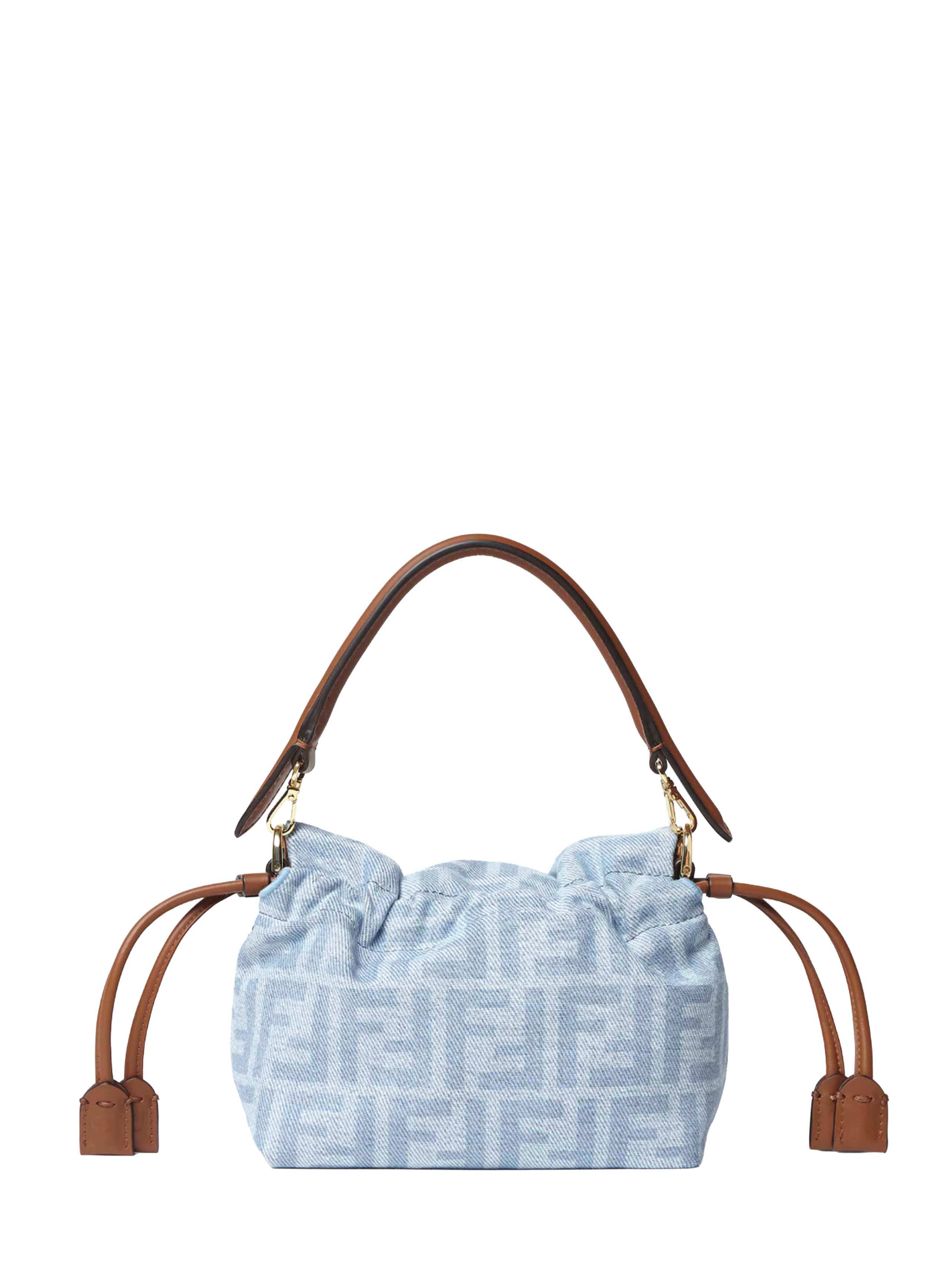 Fendi Women Light Blue Mamma Baguette Small Mini Bag