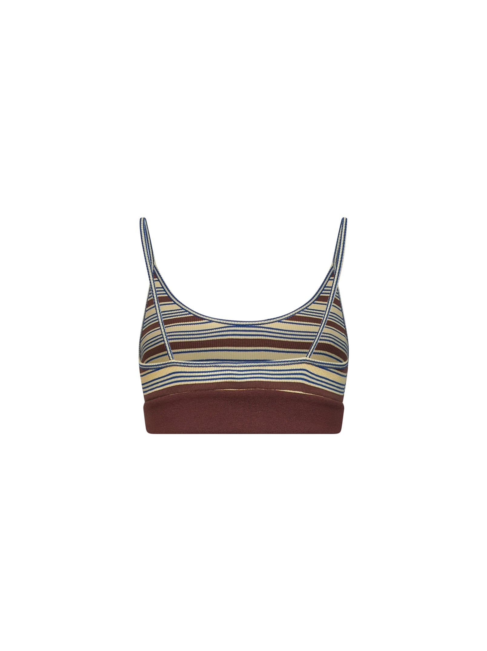 Fendi Women Multicolor Striped Cotton Knit Bralette Top
