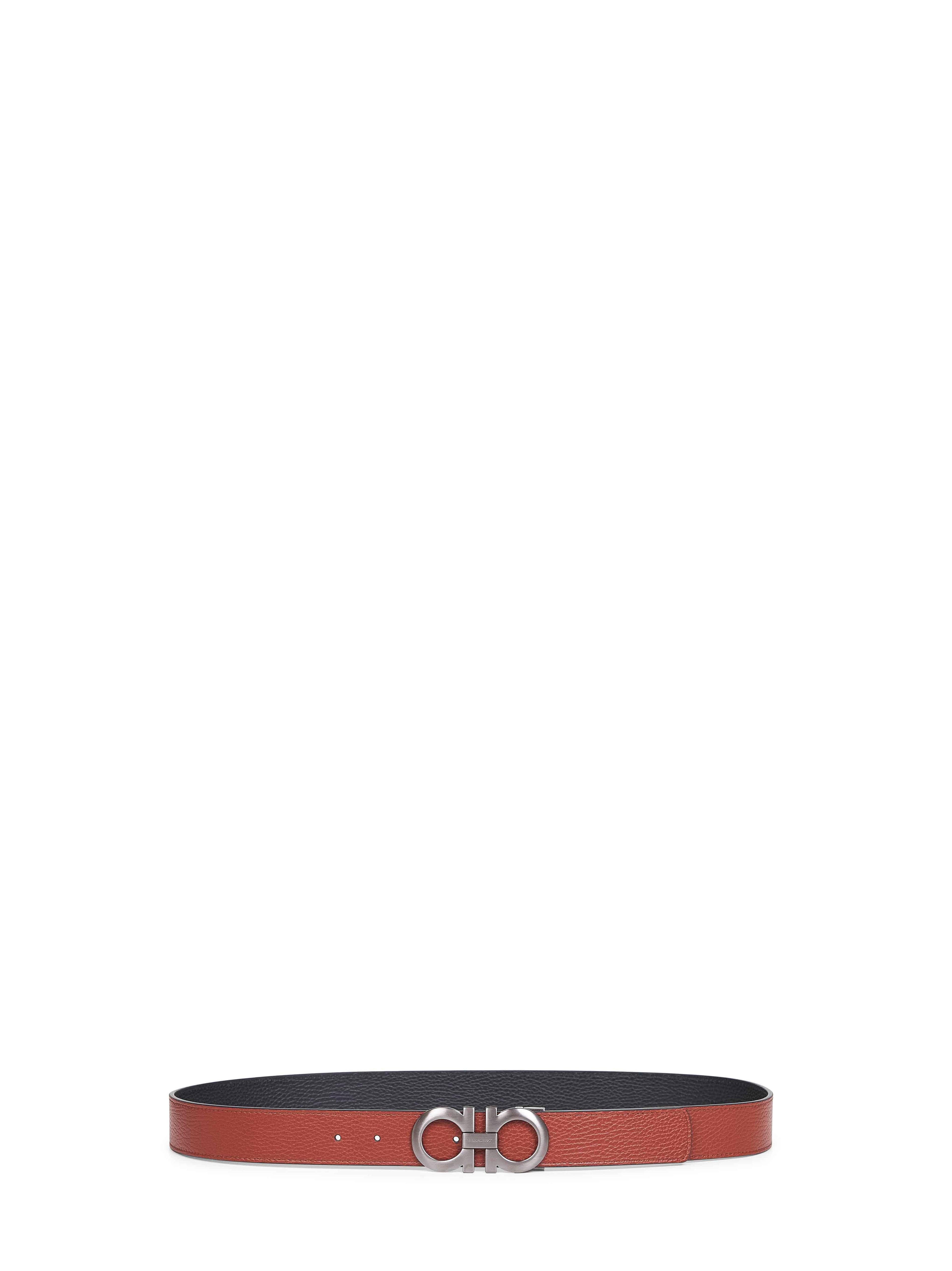 Ferragamo Men Two-Tone Gancini Reversible Belt