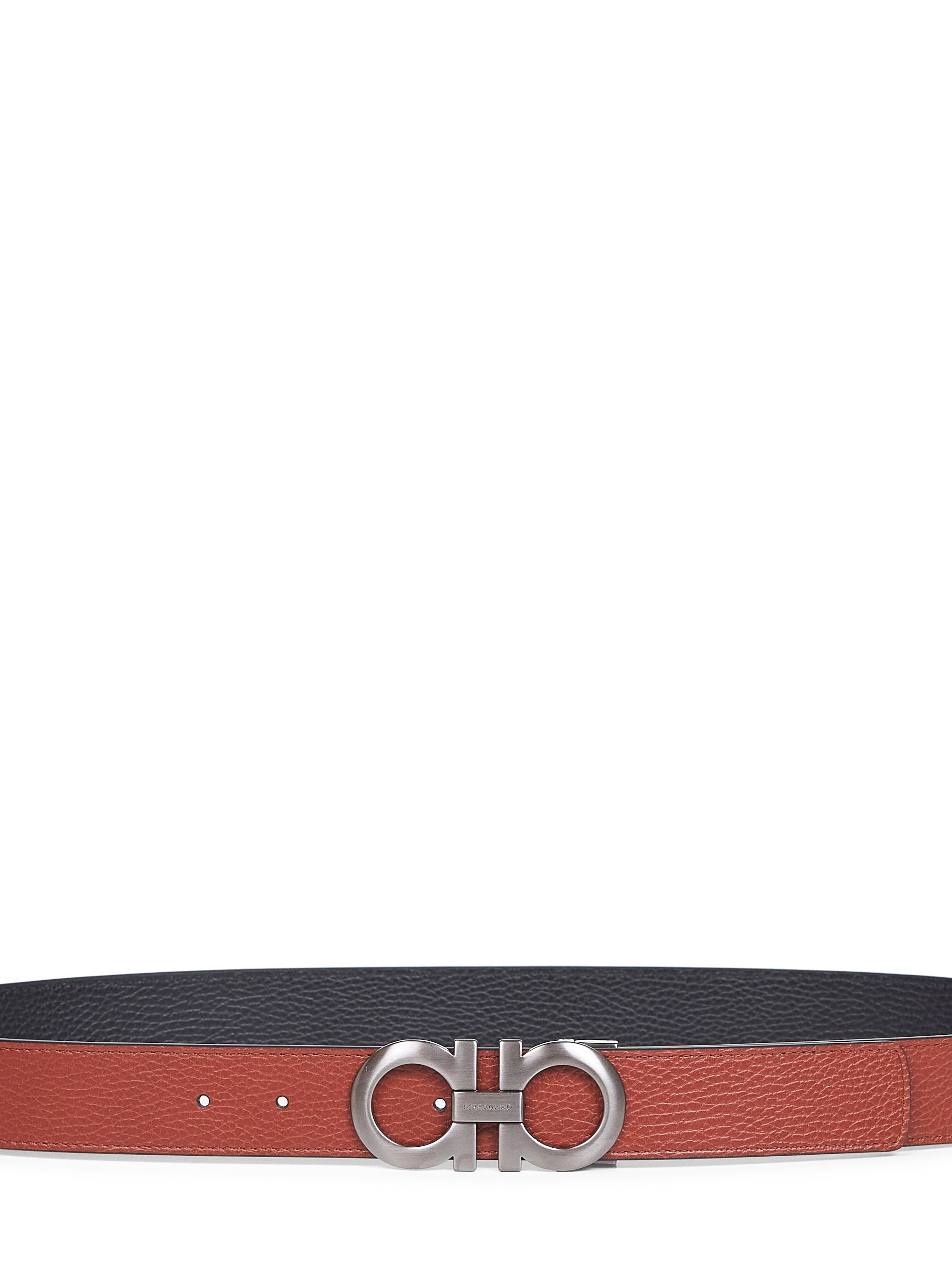Ferragamo Men Two-Tone Gancini Reversible Belt