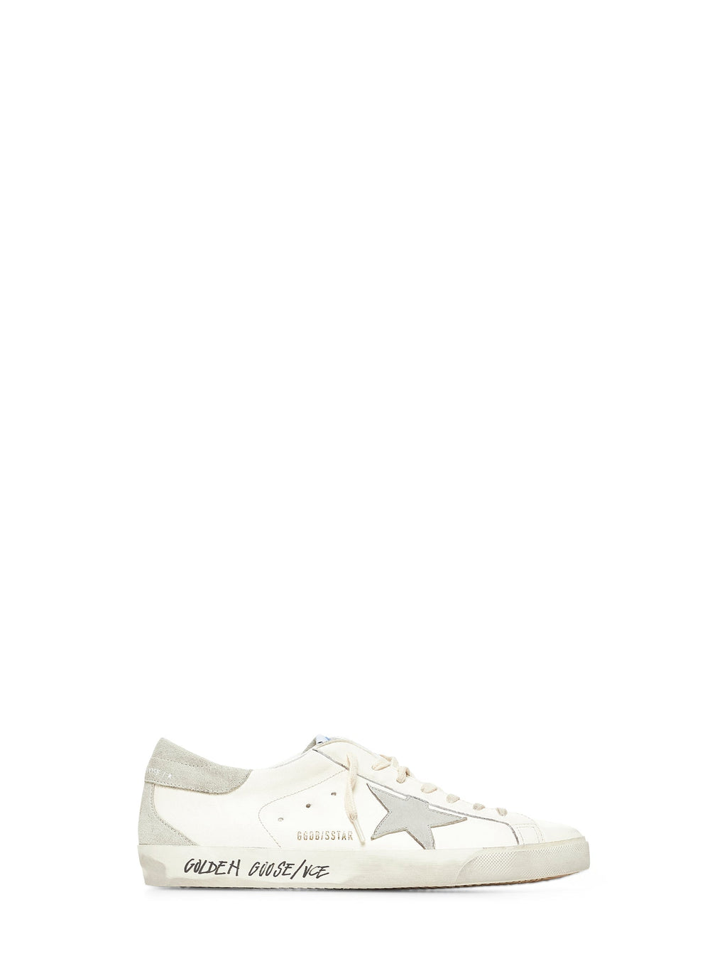 Golden Goose Men Super-Star Sneakers In White Leather