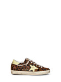 Golden Goose Women Leopard-Print Pony Skin Super-Star Sneakers