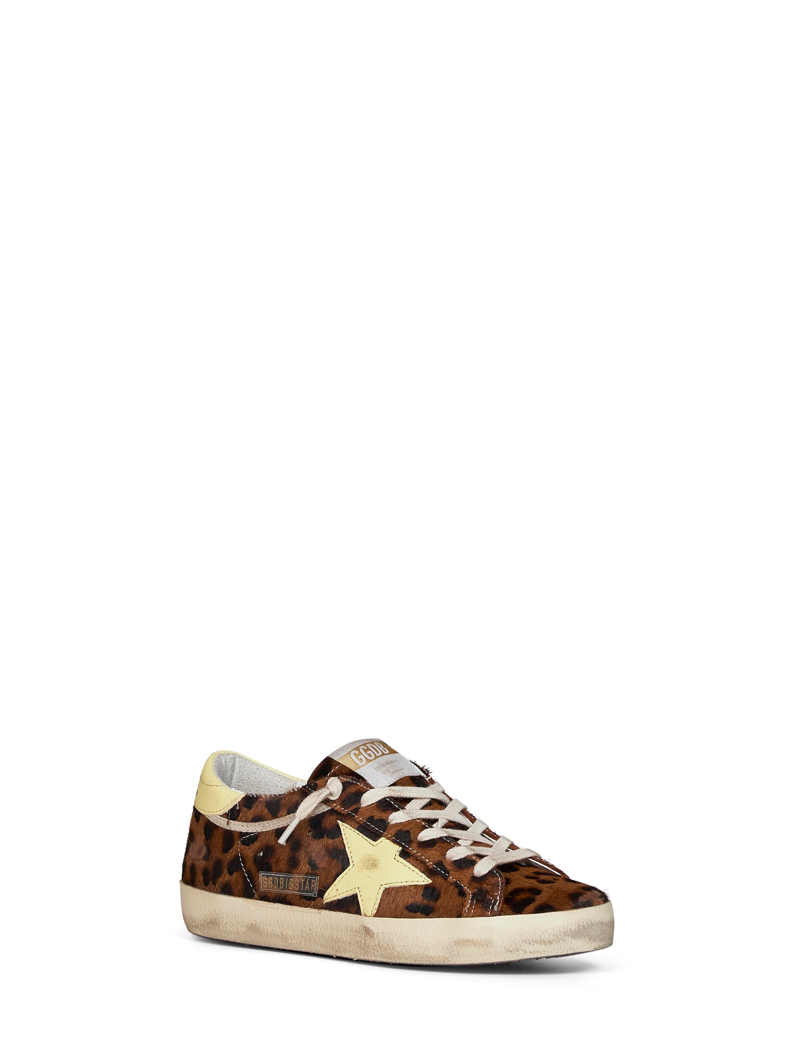 Golden Goose Women Leopard-Print Pony Skin Super-Star Sneakers