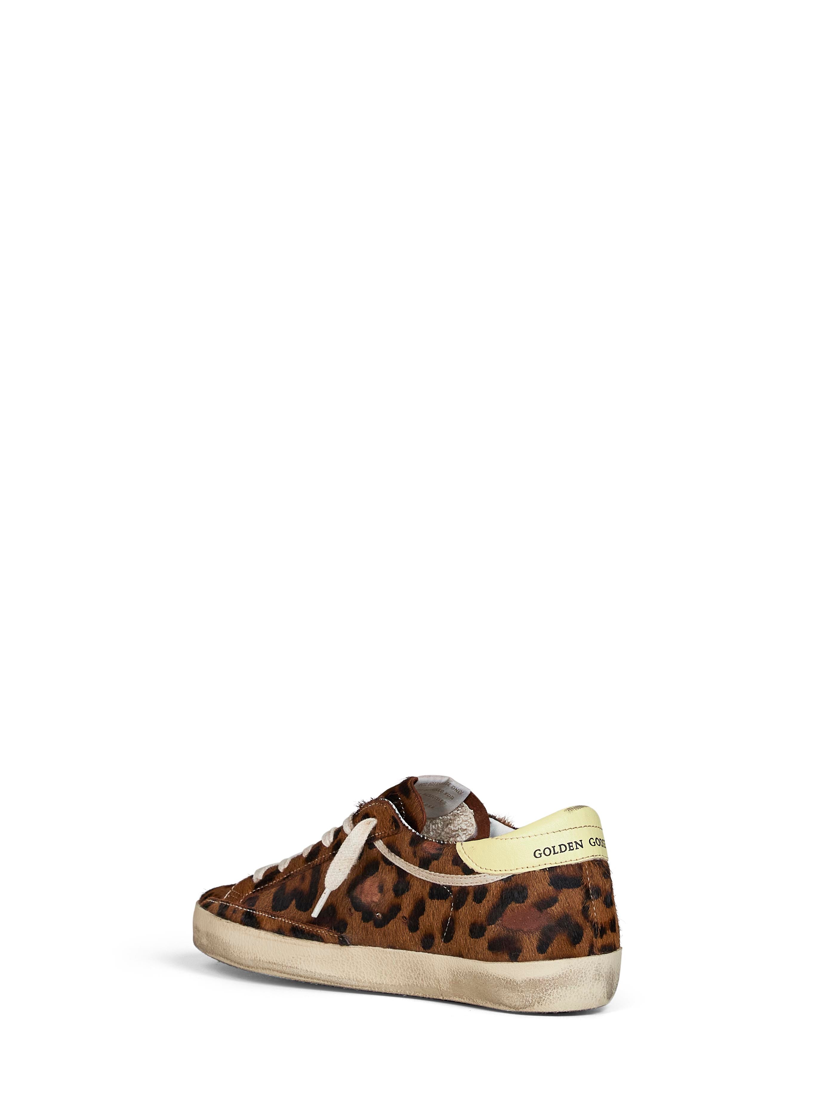 Golden Goose Women Leopard-Print Pony Skin Super-Star Sneakers