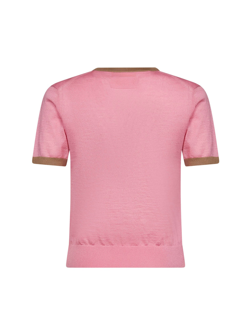 Guest In Residence Women Pink Cashmere Knit Airy Ringer T-Shirt