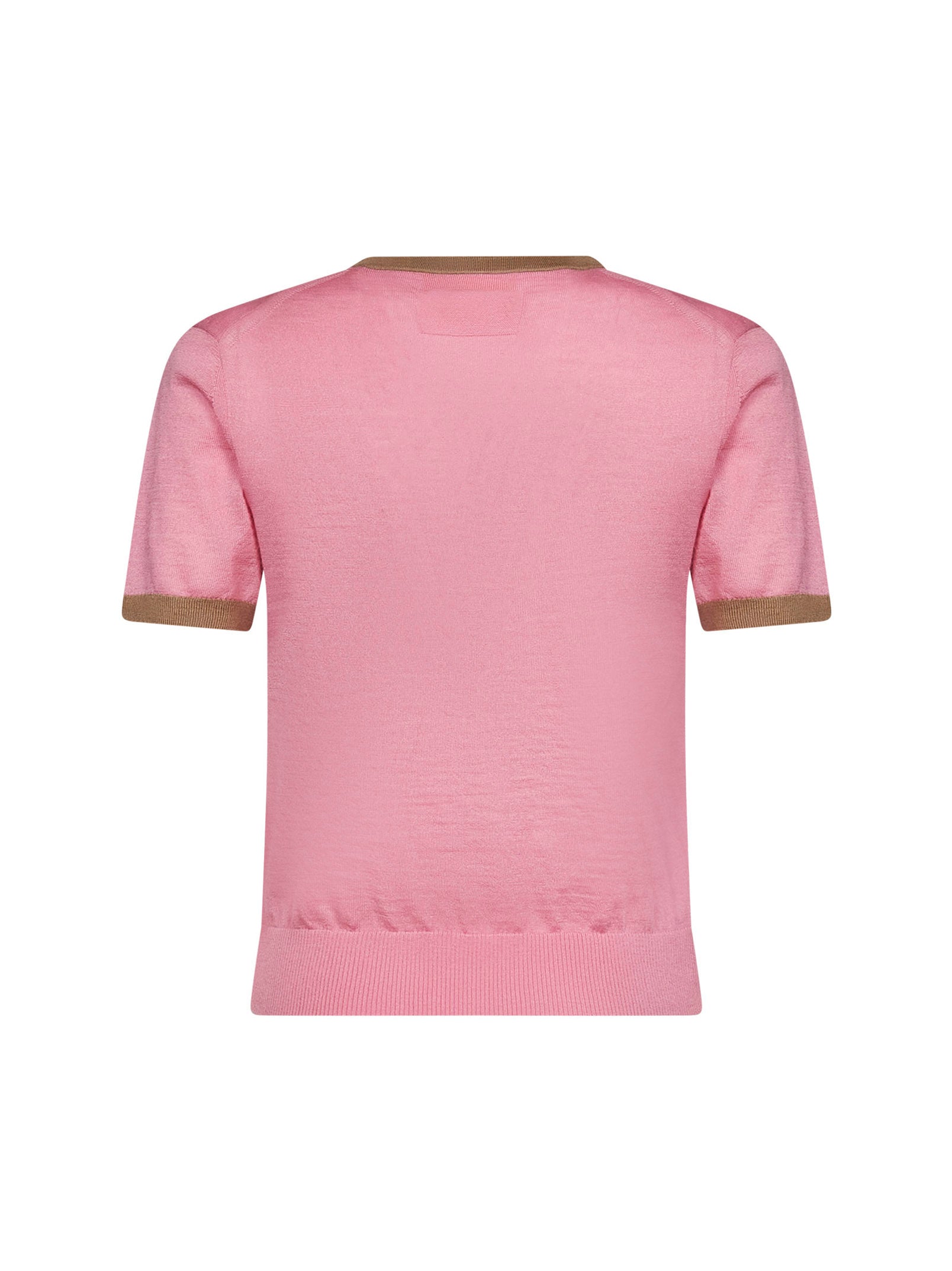 Guest In Residence Women Pink Cashmere Knit Airy Ringer T-Shirt