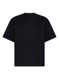 Jil Sander Men Black Cotton Boxy T-Shirt With Jil Sander Logo