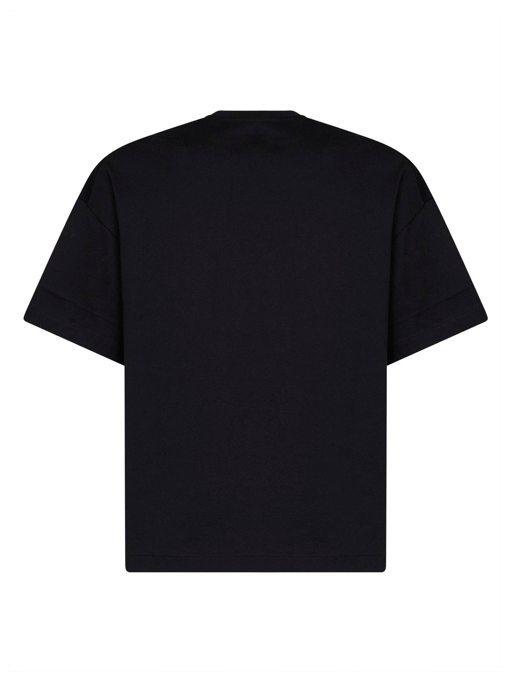 Jil Sander Men Black Cotton Boxy T-Shirt With Jil Sander Logo