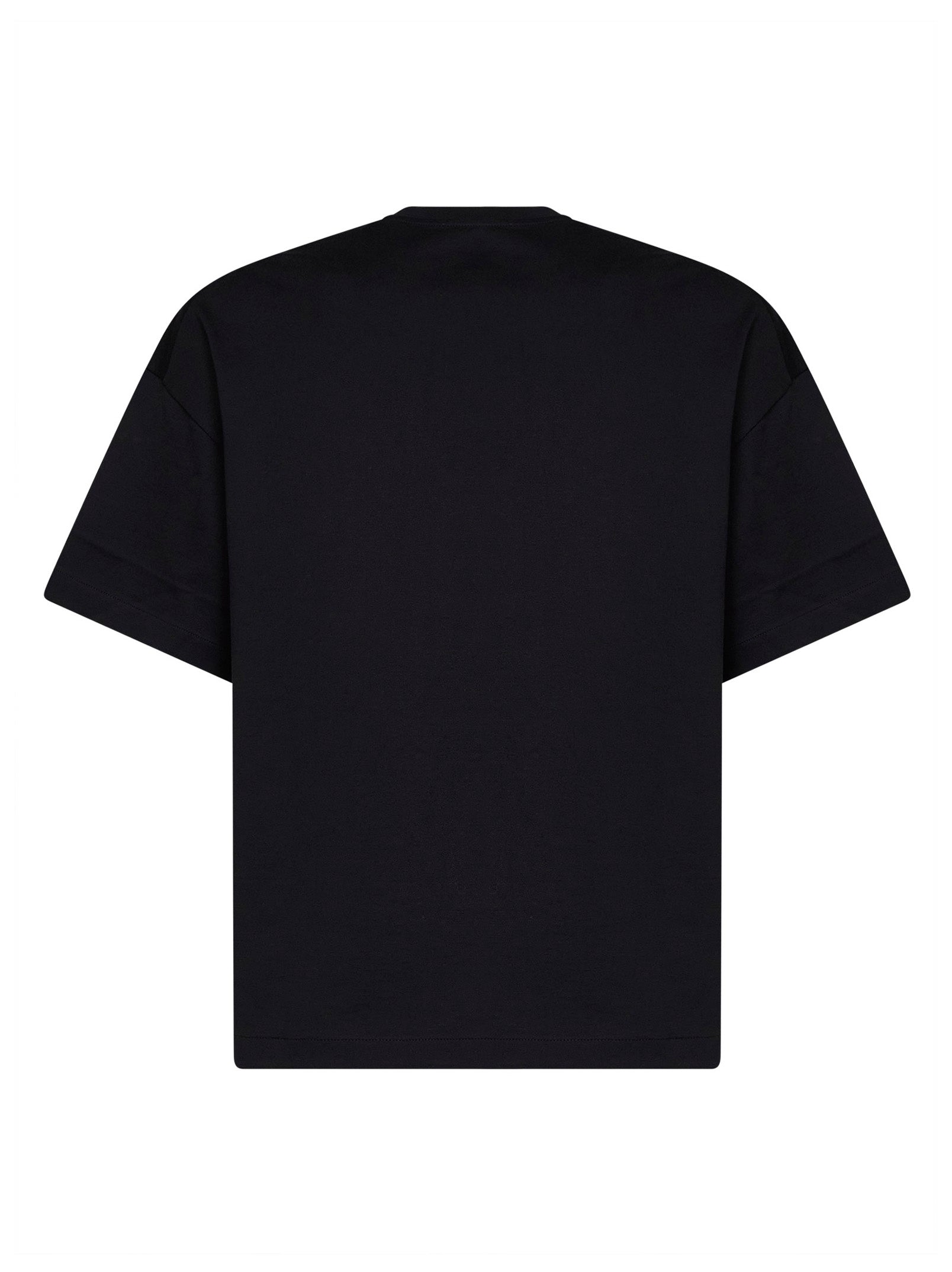 Jil Sander Men Black Cotton Boxy T-Shirt With Jil Sander Logo