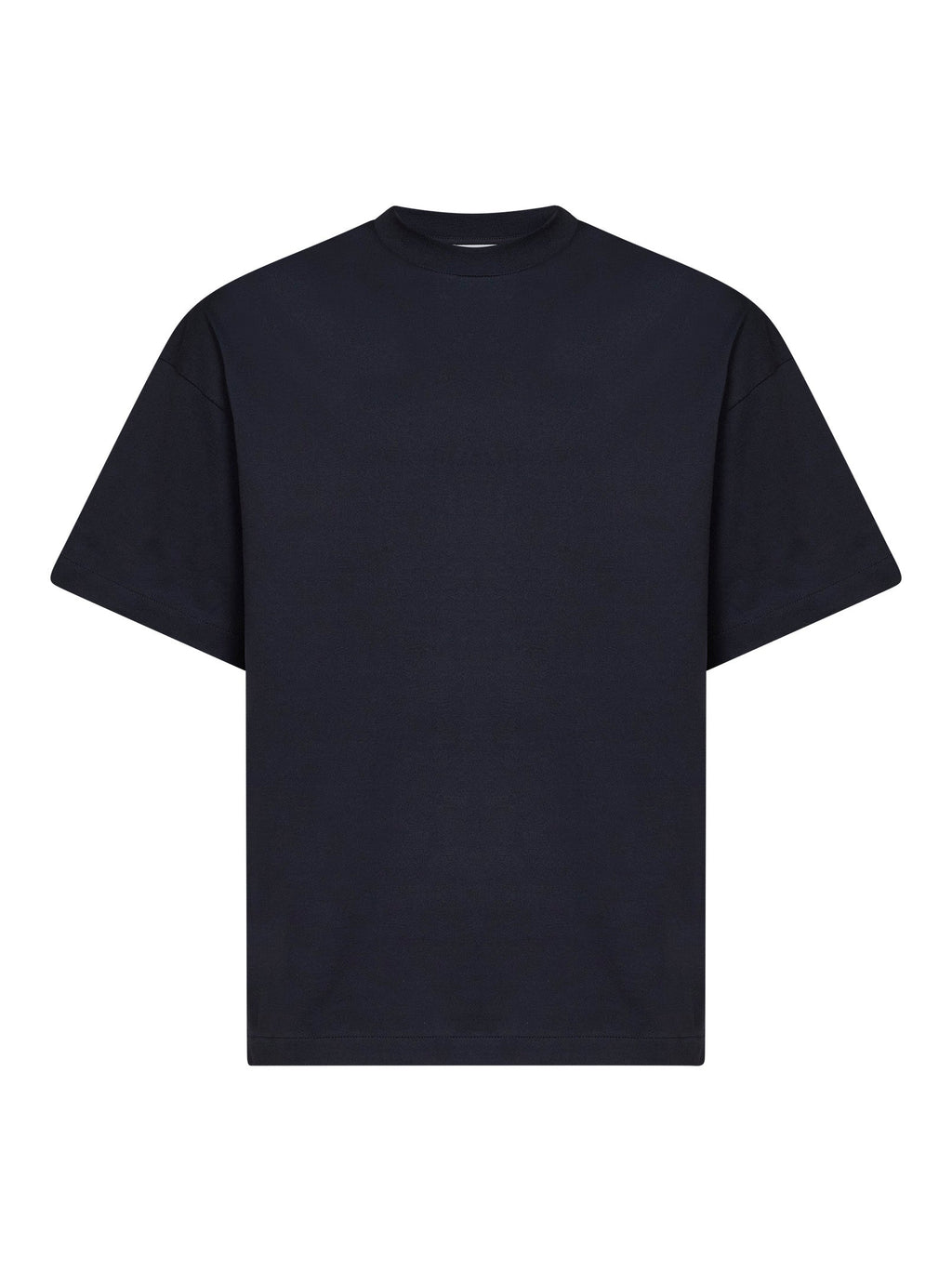 Jil Sander Men Midnight Blue Cotton Boxy T-Shirt With Jil Sander Logo