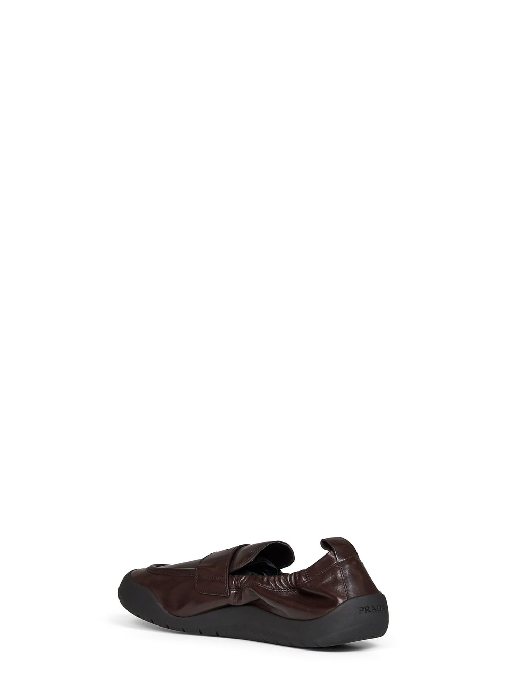 Prada Calzature Men Dark Brown Leather Speedrock Loafers