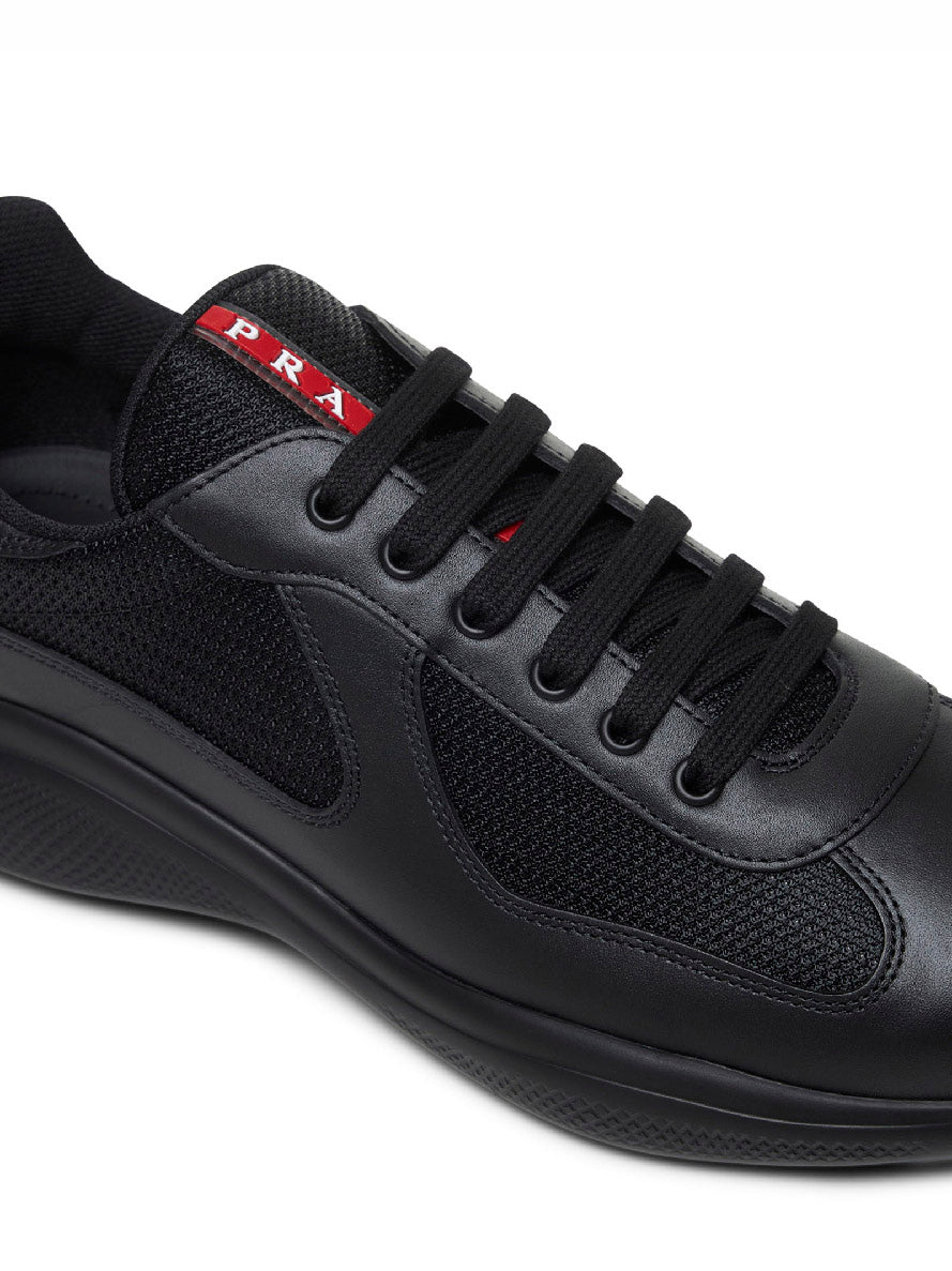 Prada Calzature Men Black Prada America's Cup Sneakers