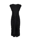 Toteme Women Black Jersey Tie-Waist Midi Dress