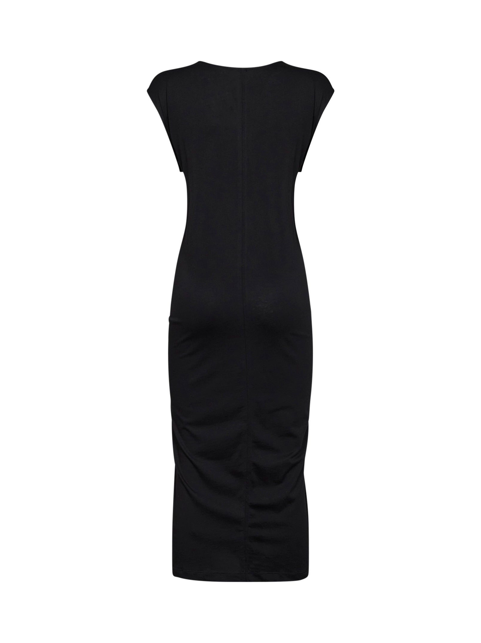 Toteme Women Black Jersey Tie-Waist Midi Dress