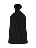 Toteme Women Black Jersey Twisted Halter Top