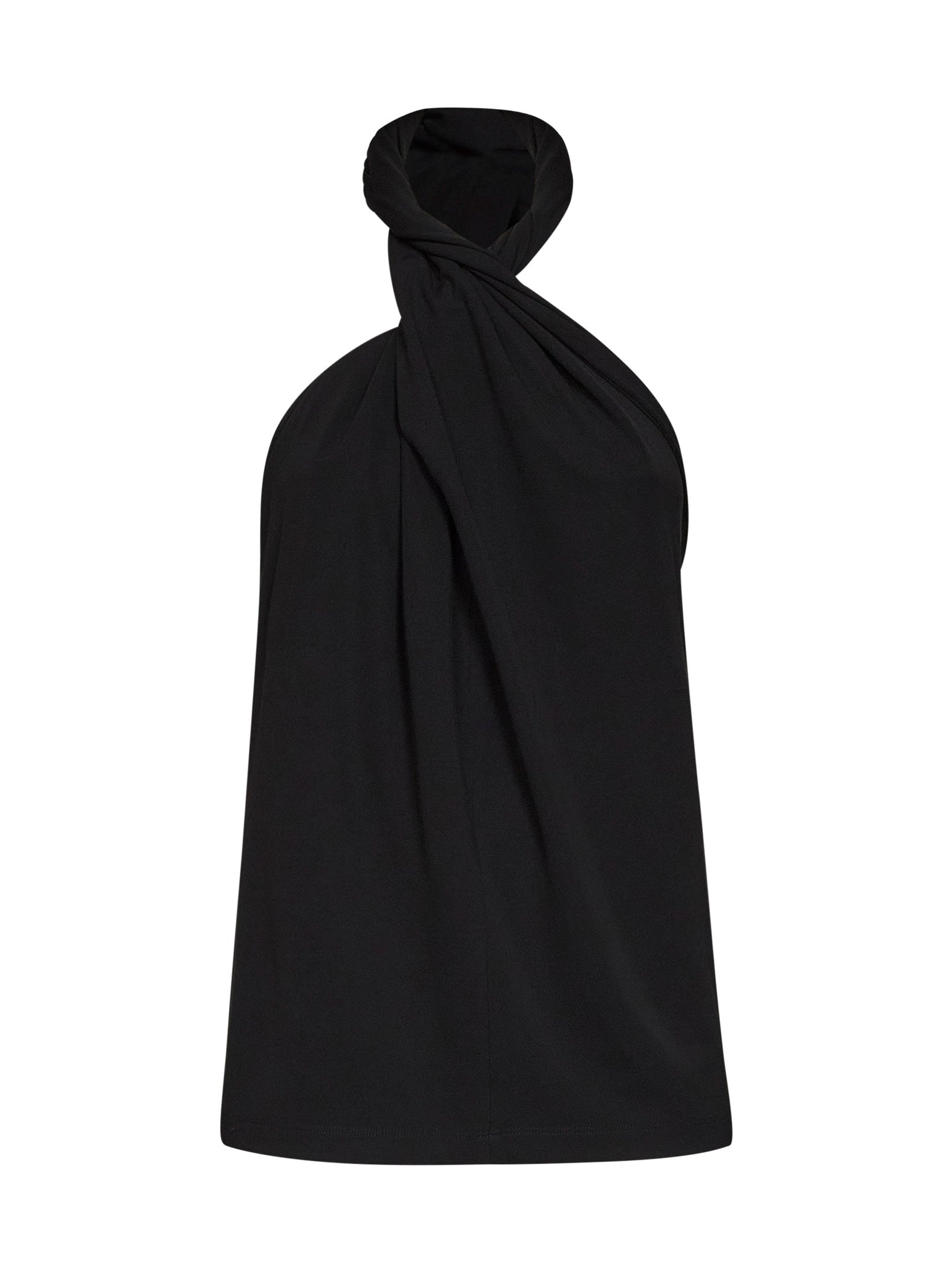 Toteme Women Black Jersey Twisted Halter Top