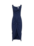 Vivienne Westwood Women French Navy Stretch Viscose Panther Midi Dress