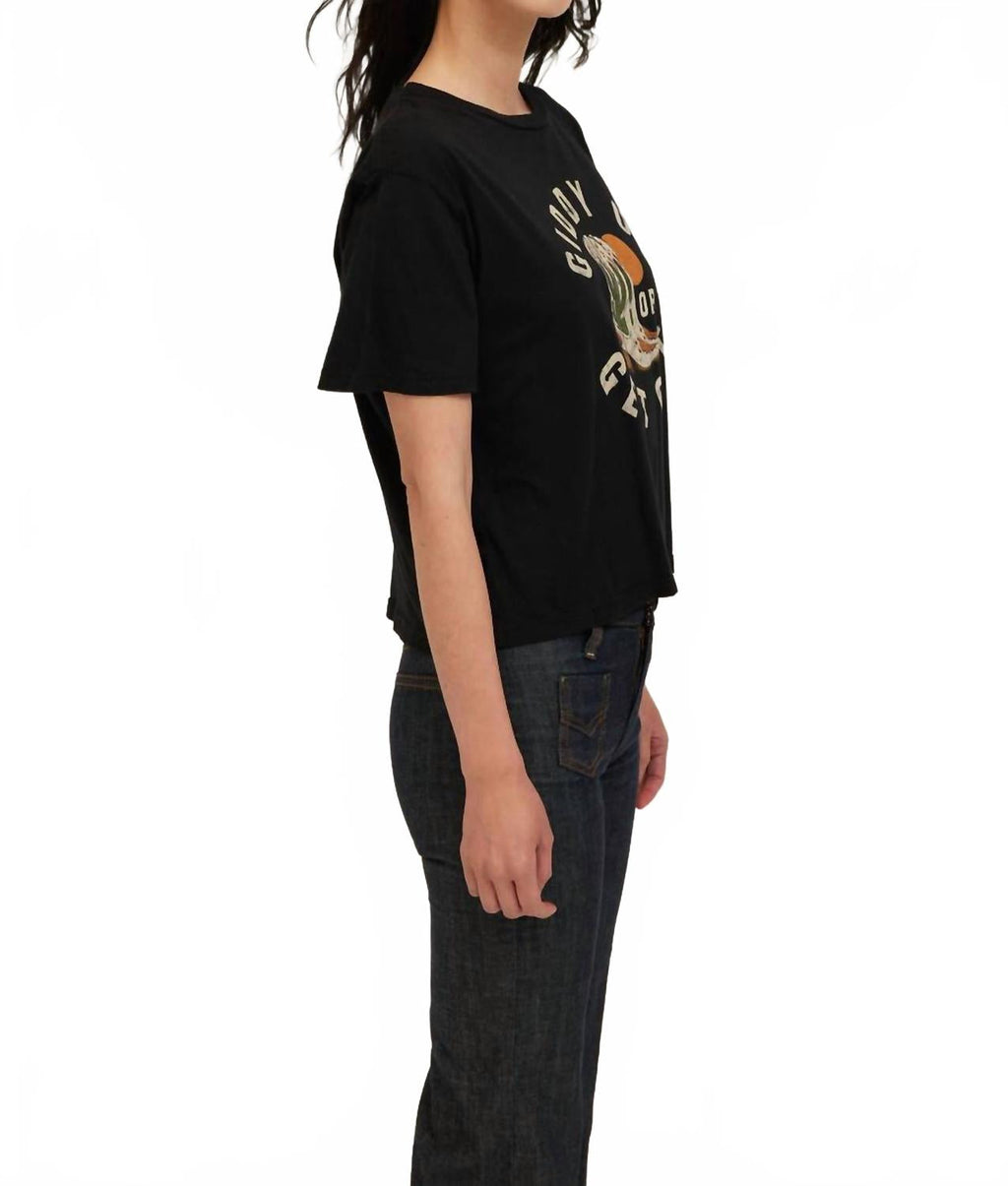 Giddy Up Tee In Black