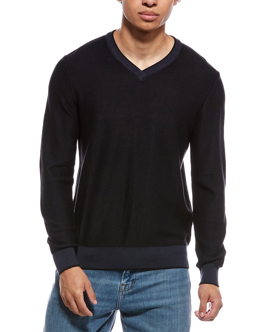 Raffi Links Stitch V-Neck Sweater